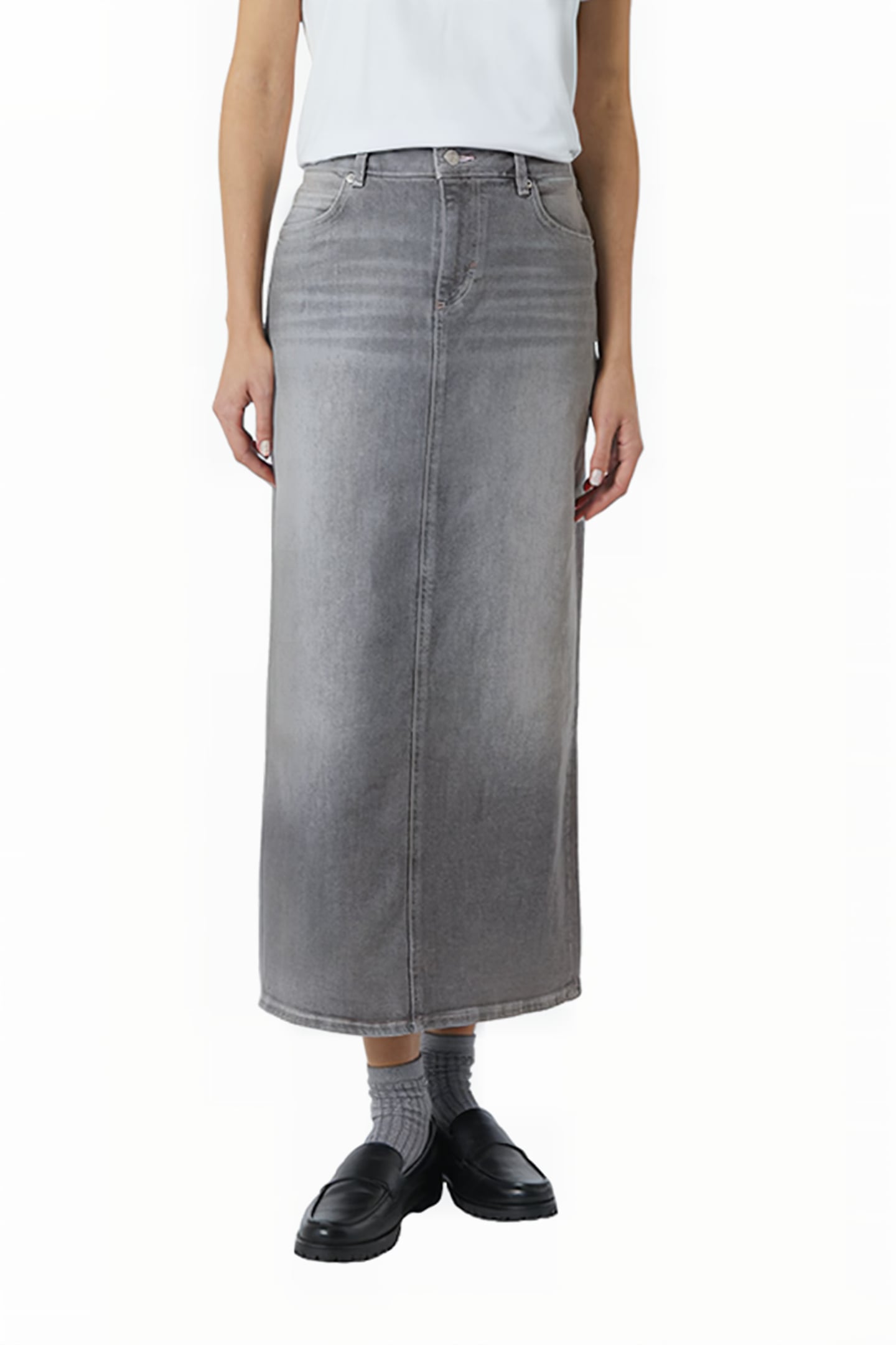 COMMA SKIRTS GREY-DENIM 1