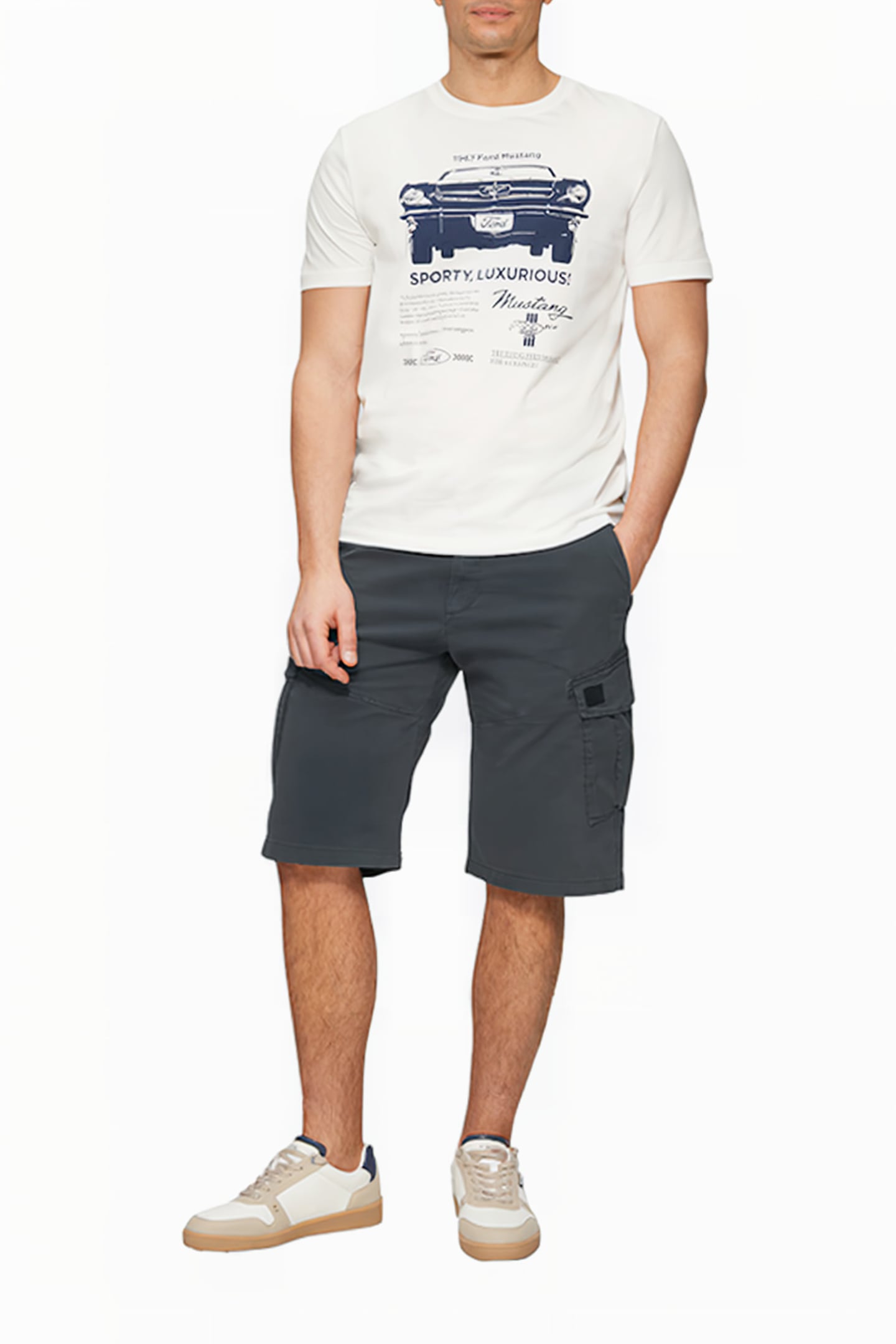 S.OLIVER SHORTS GREY/BLACK 2