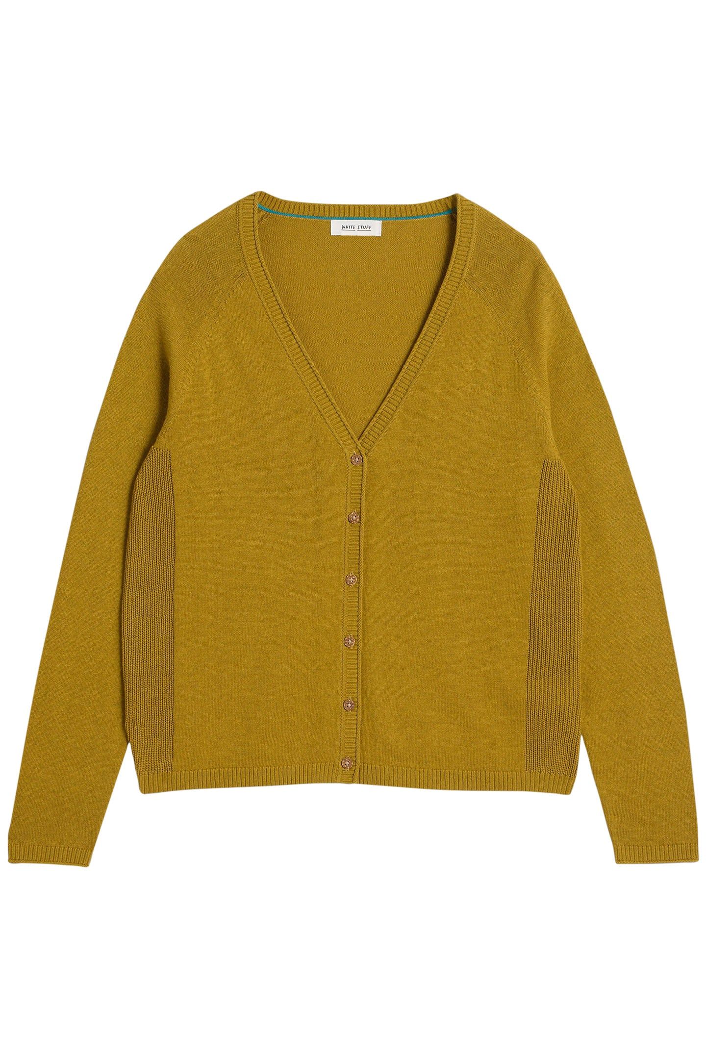LUNA V NECK CARDI MID CHARTREUSE 4