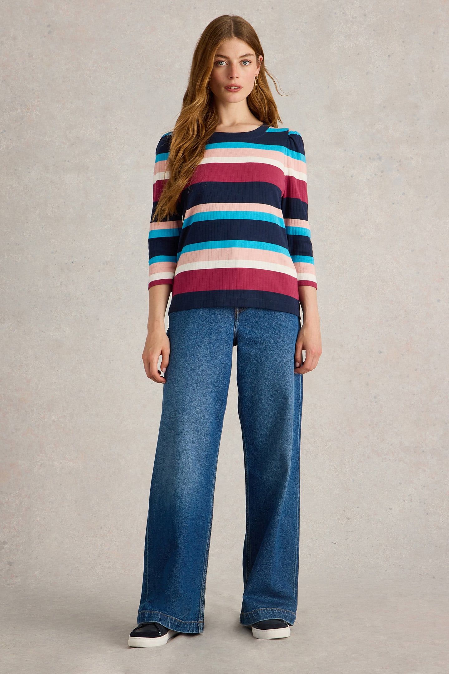 PUFF SLEEVE TEE BLUE MULTI 1