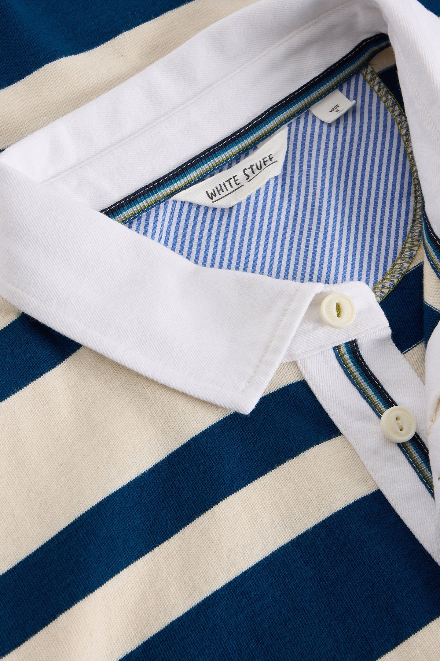 LS STRIPE RUGBY SHIRT NAVY MULTI 6