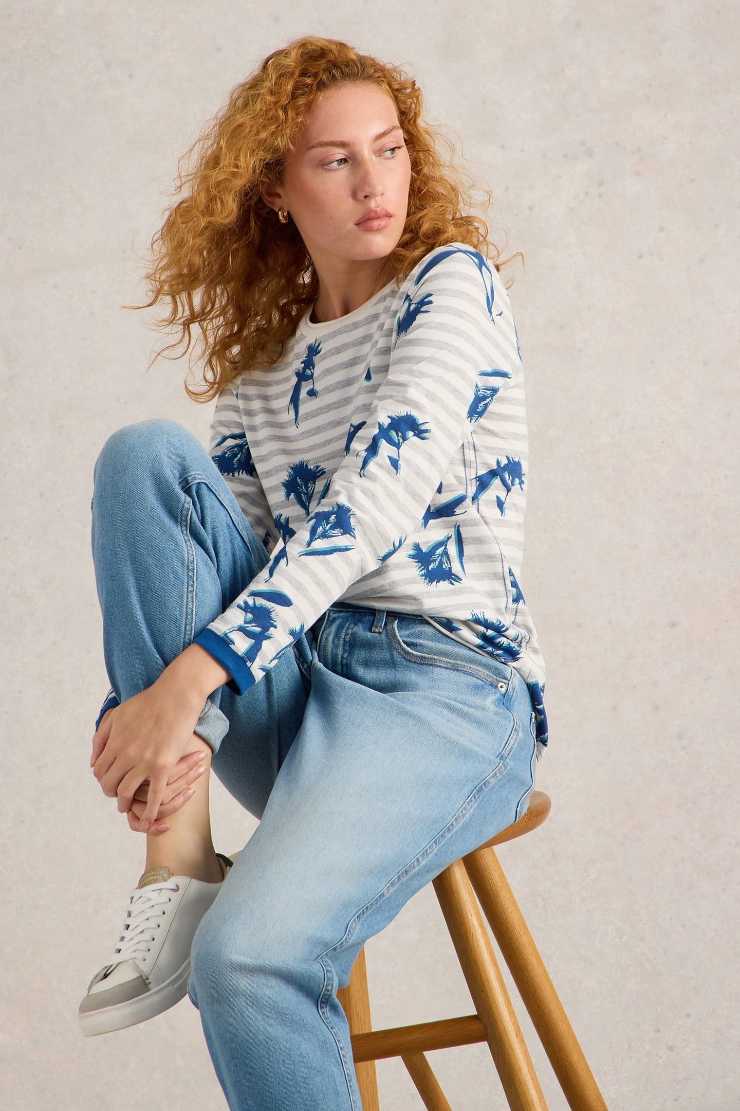 CLARA LS TEE NATURAL MULTI 4