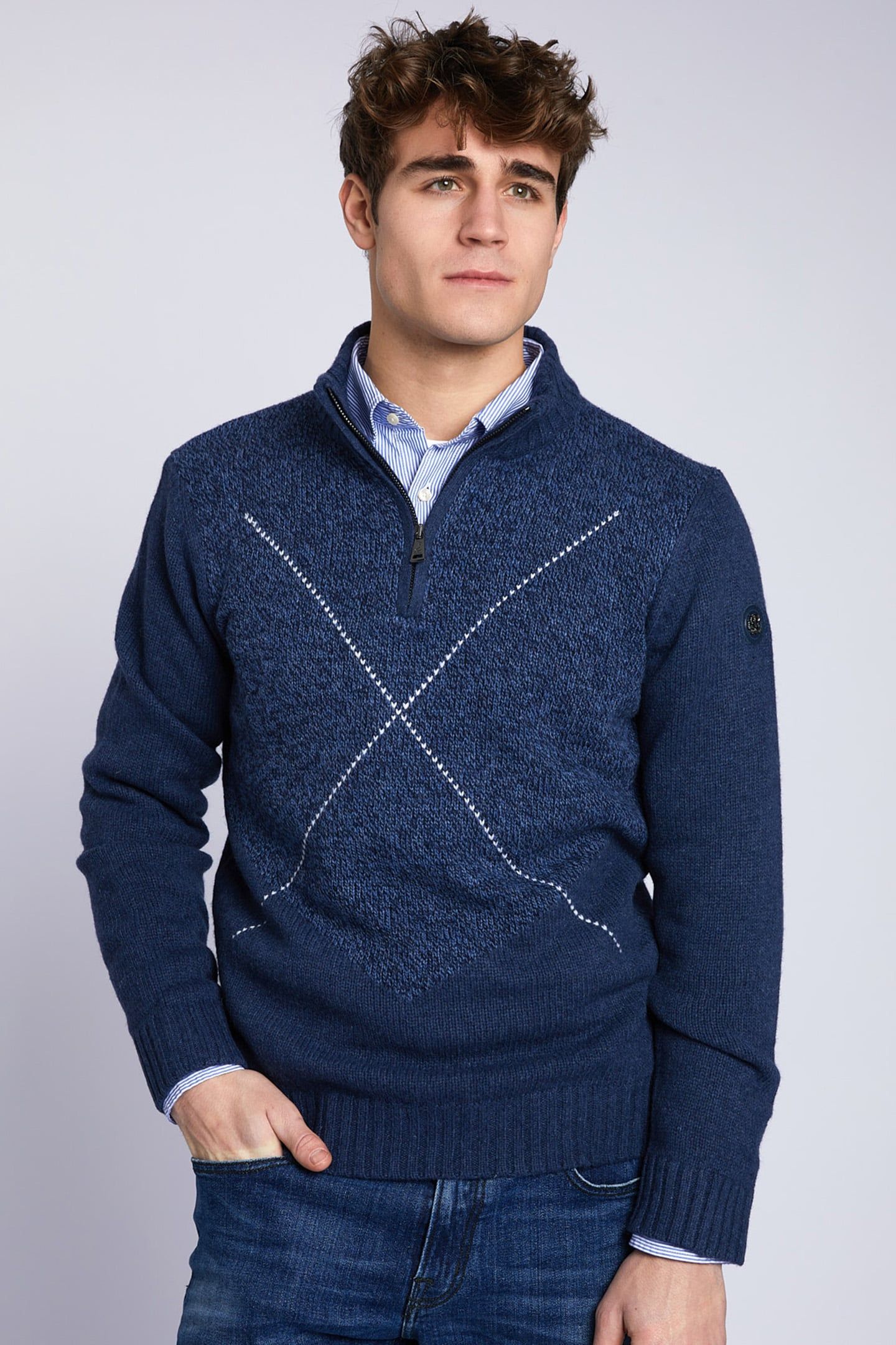 CUSTOM FIT MOCK NECK PULLOVER 1