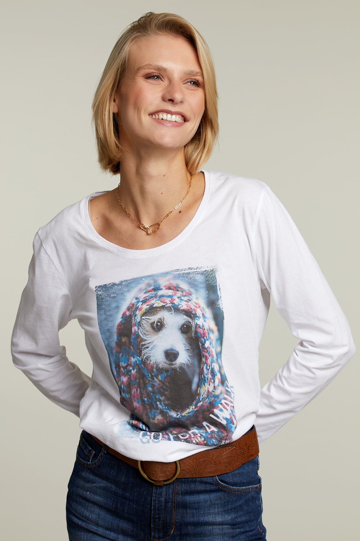 WHITE CREW NECK T-SHIRT 1