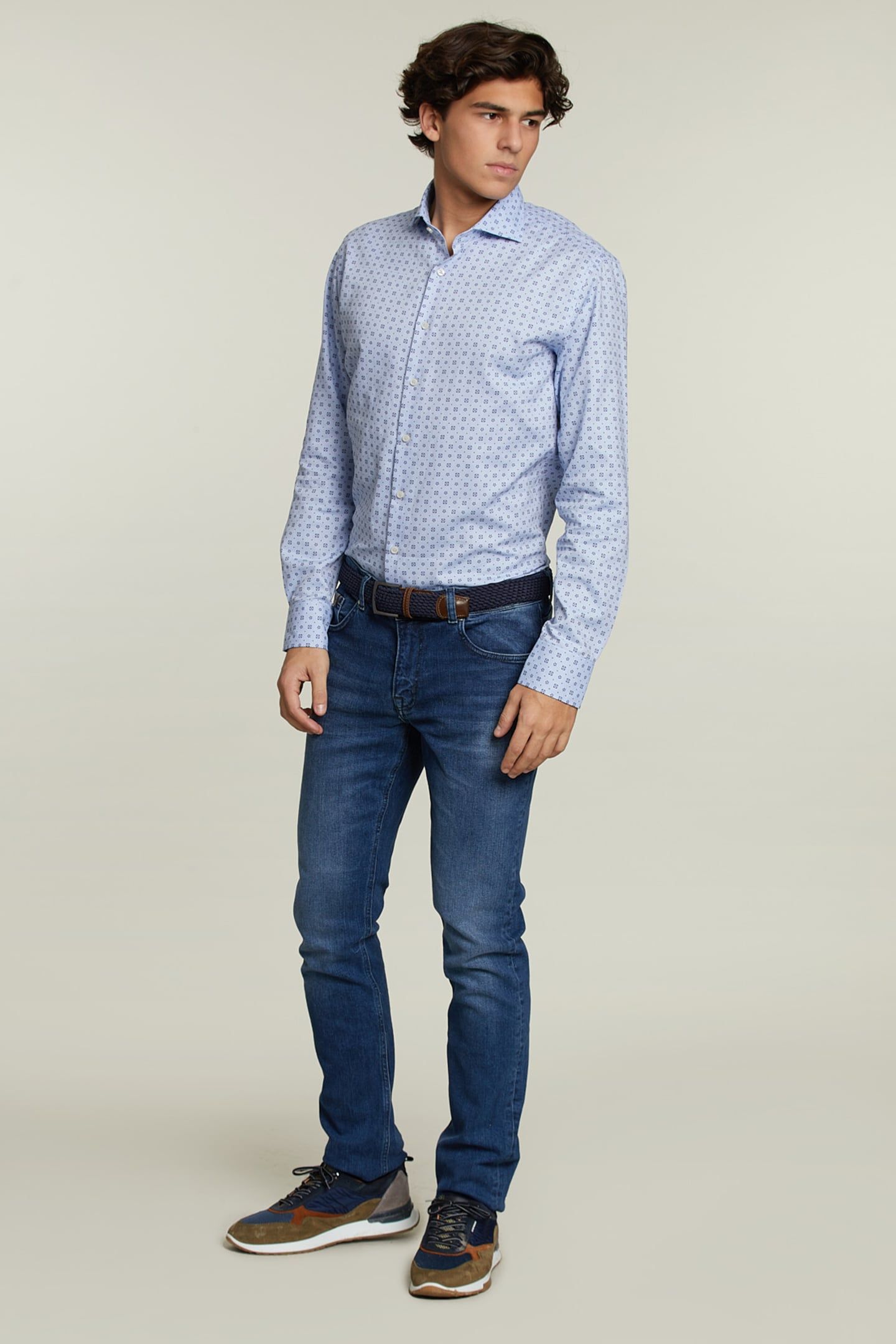 CUSTOM FIT FANTASY SHIRT BLUE 3
