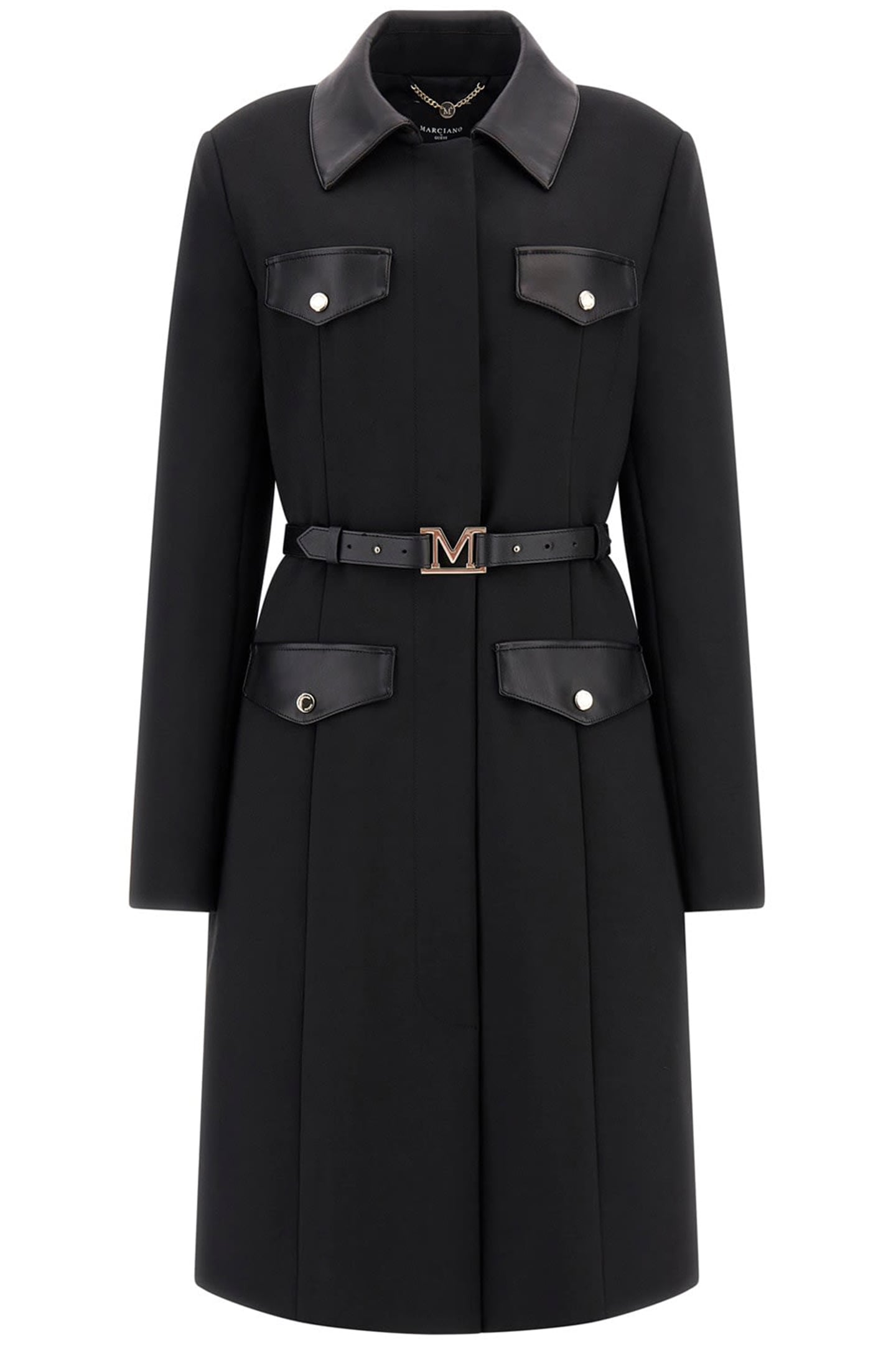 MARCIANO BY GUESS DILETTA BELTED LONG JET BLACK 4