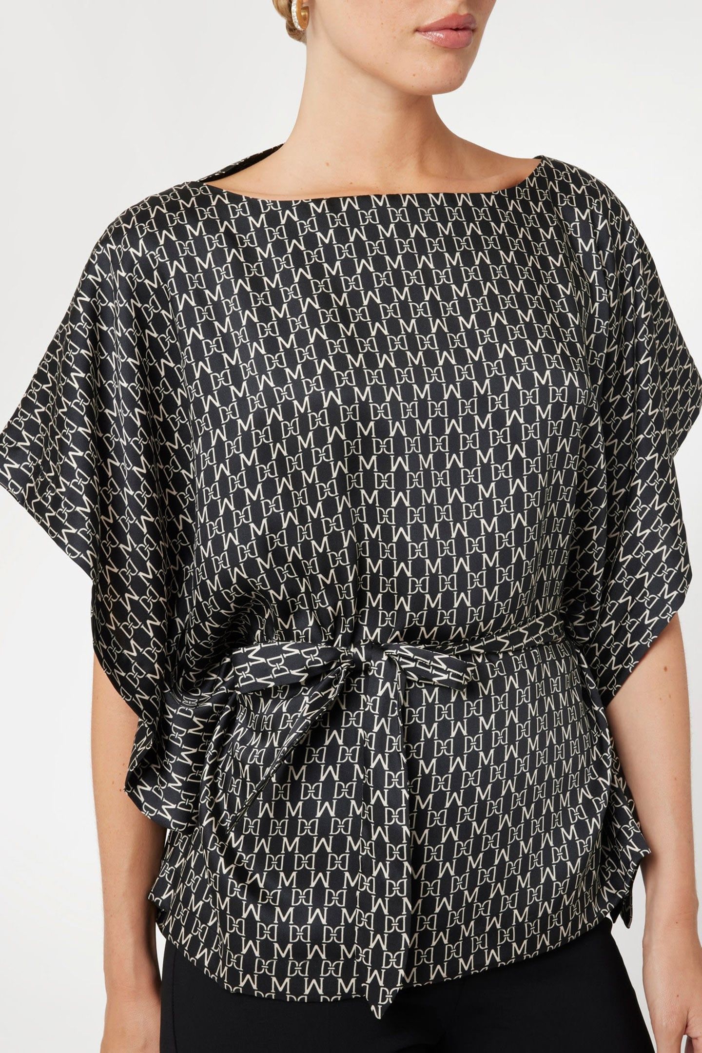 MARCIANO BY GUESS JOSETTE KIMONO NEW MONOGRAM BLACK B 6