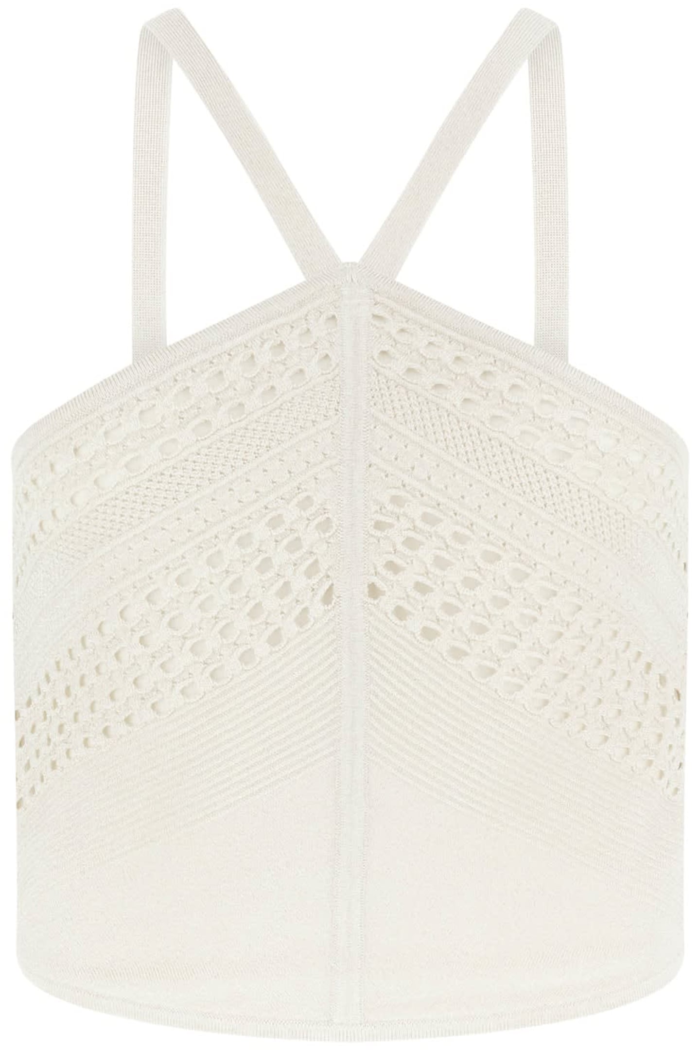 MARCIANO BY GUESS HENLEY STRAPS CROP T PALE PEARL MULTI 4