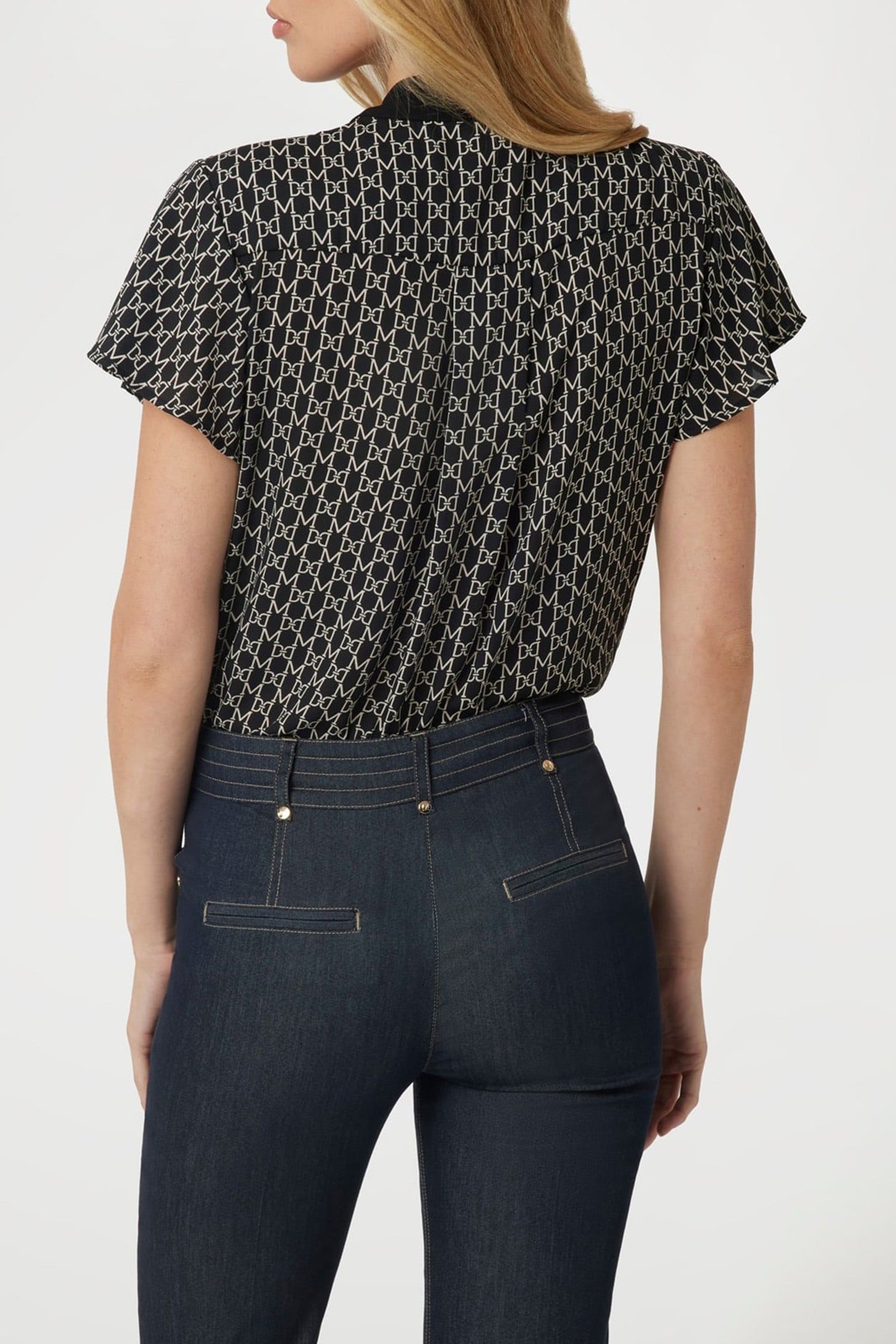 MARCIANO BY GUESS EDITH TOP NEW MONOGRAM BLACK B 2