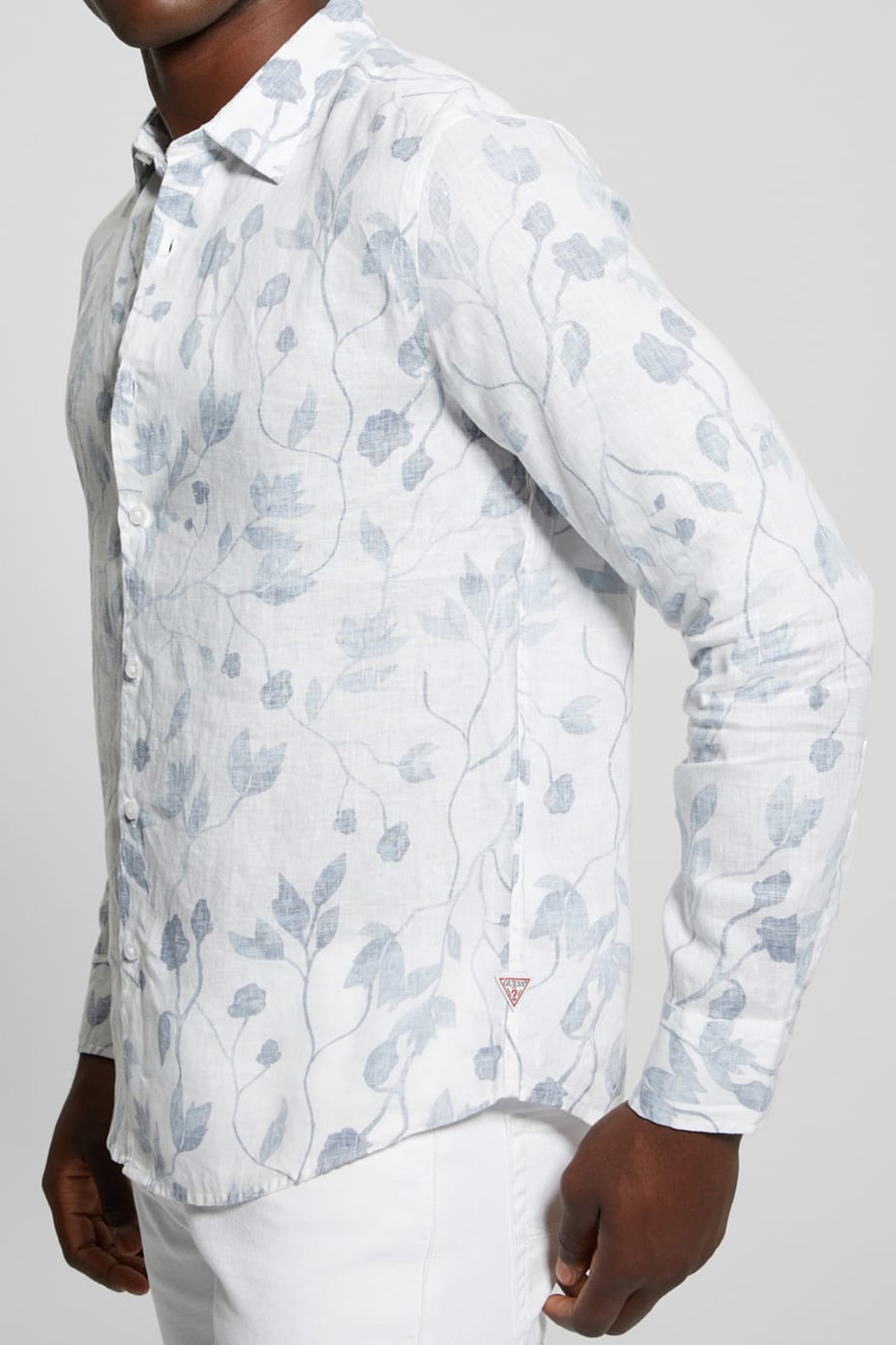 GUESS ECO LS LINEN WTRCOLOR VI WATER COLOR VINES BL 5