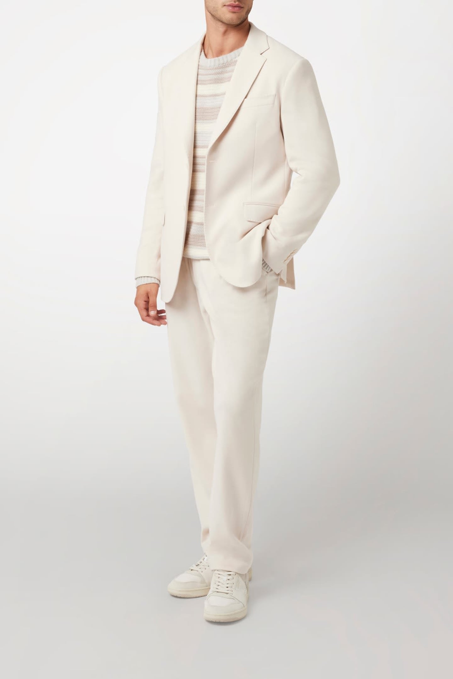 MARCIANO BY GUESS SEAN 2B NOTCH BLAZER WARM MILK 3