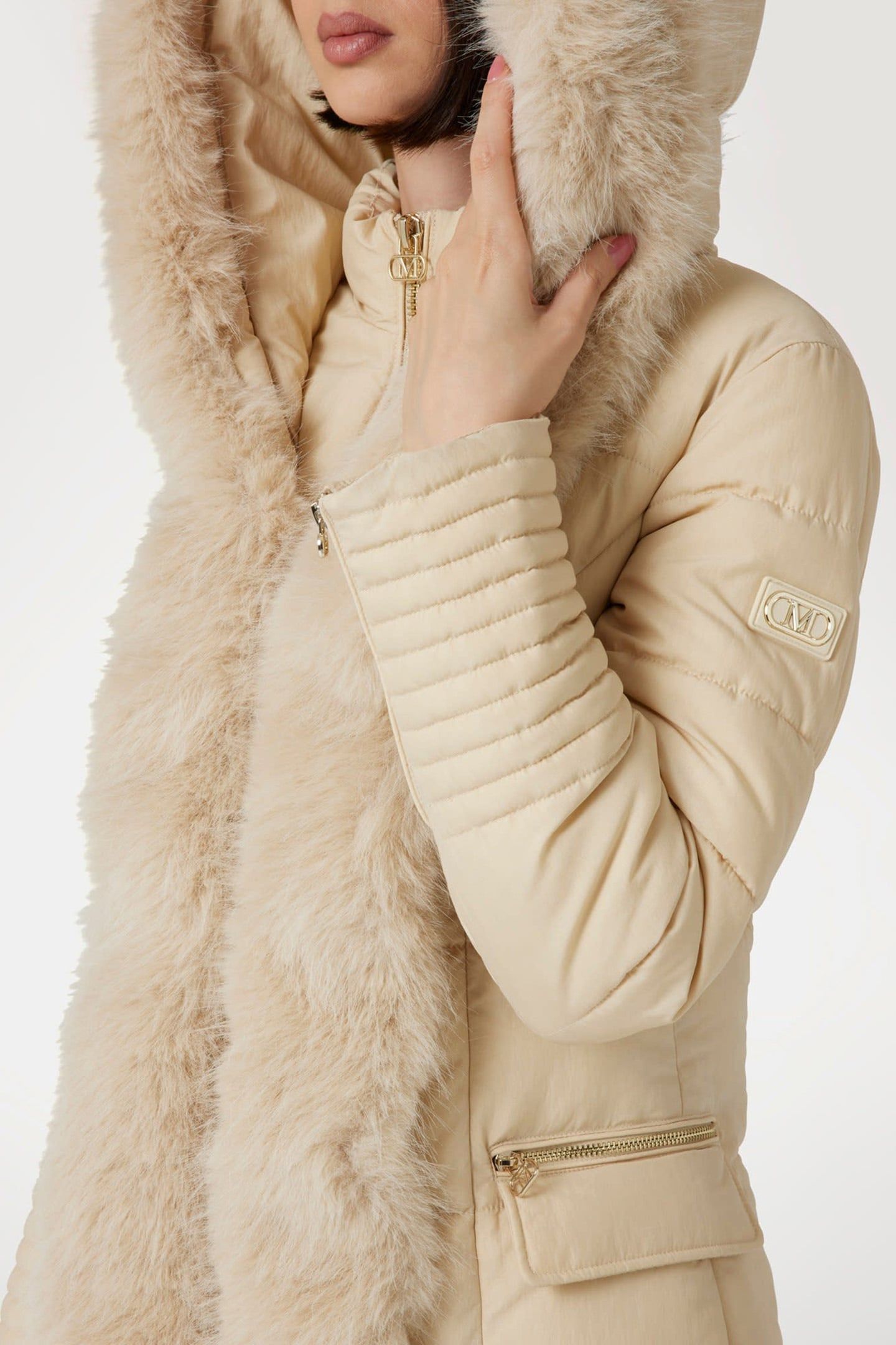 MARCIANO BY GUESS ZOE PUFFER LONG JACK CALM SANDS MULTI 6