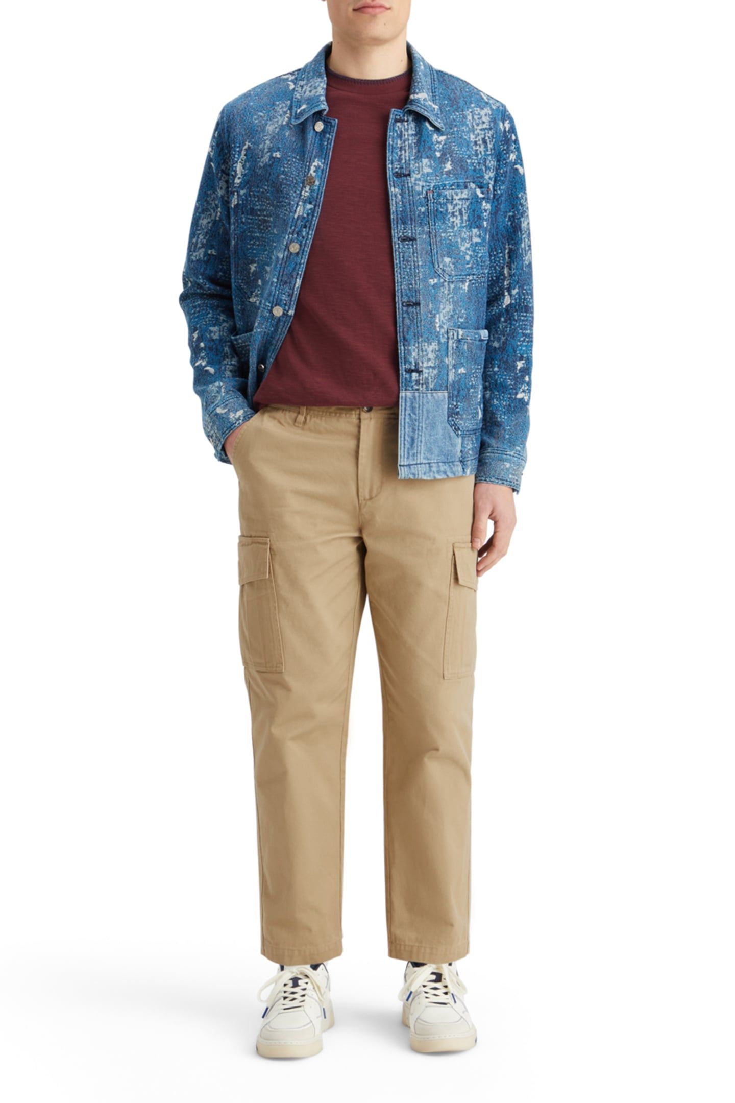 LOOSE TAPERED COTTON-TWILL CARGO PANT DESERT SAND 6
