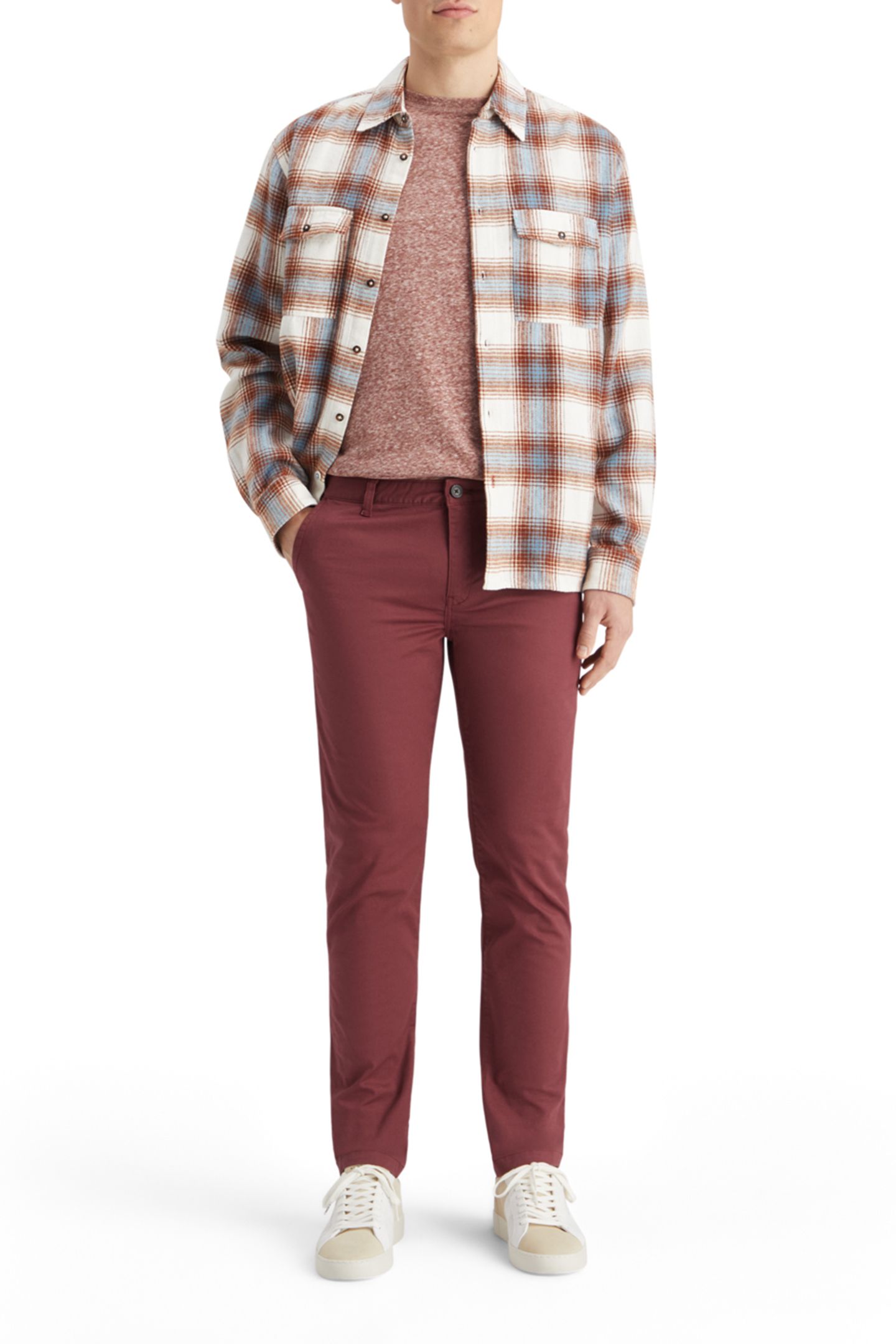 REGULAR FIT MELANGE T-SHIRT WINE 6