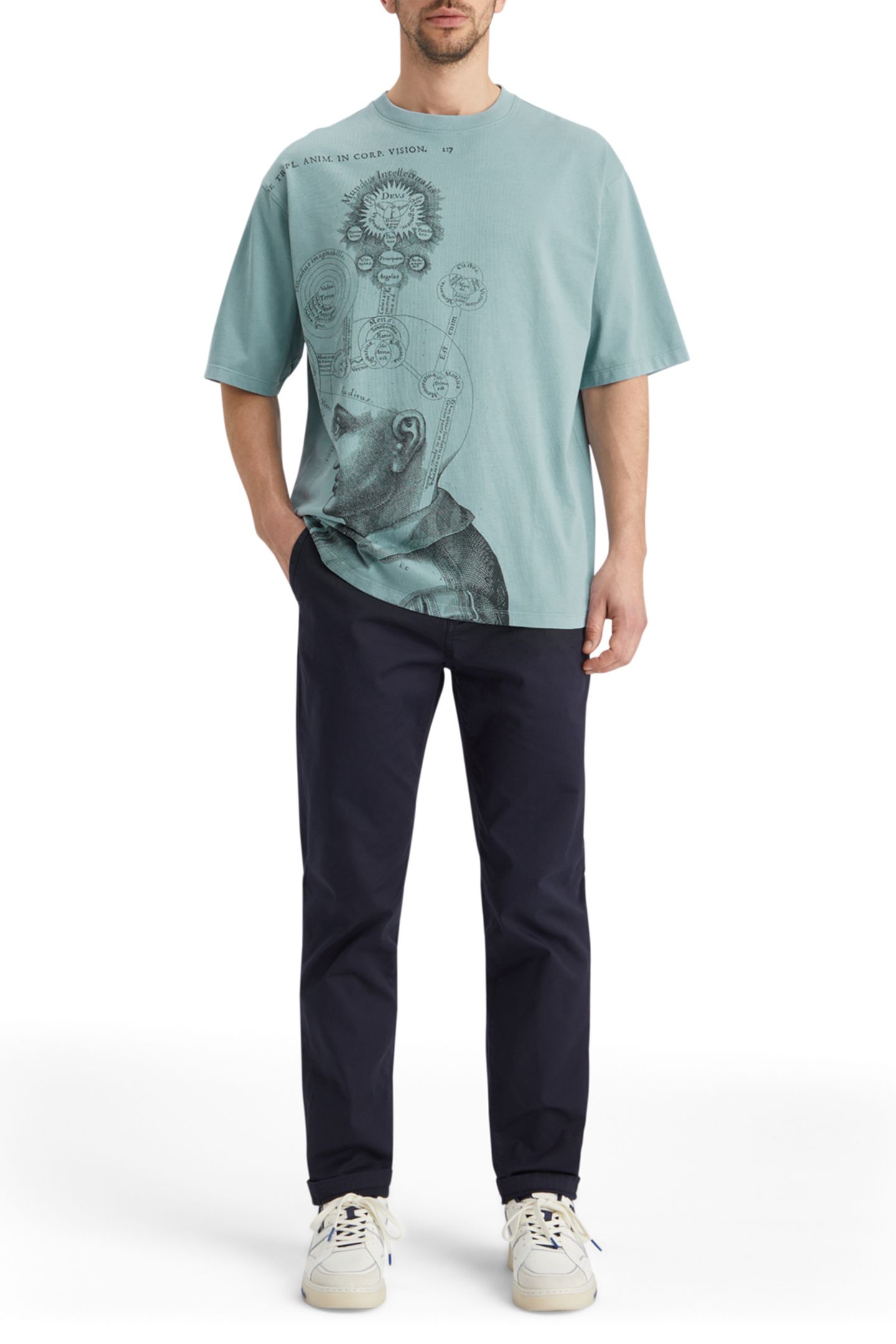 LOOSE FIT EMBASSY OF THE FREE MIND ARTWORK T-SHIRT BAY BLUE 3