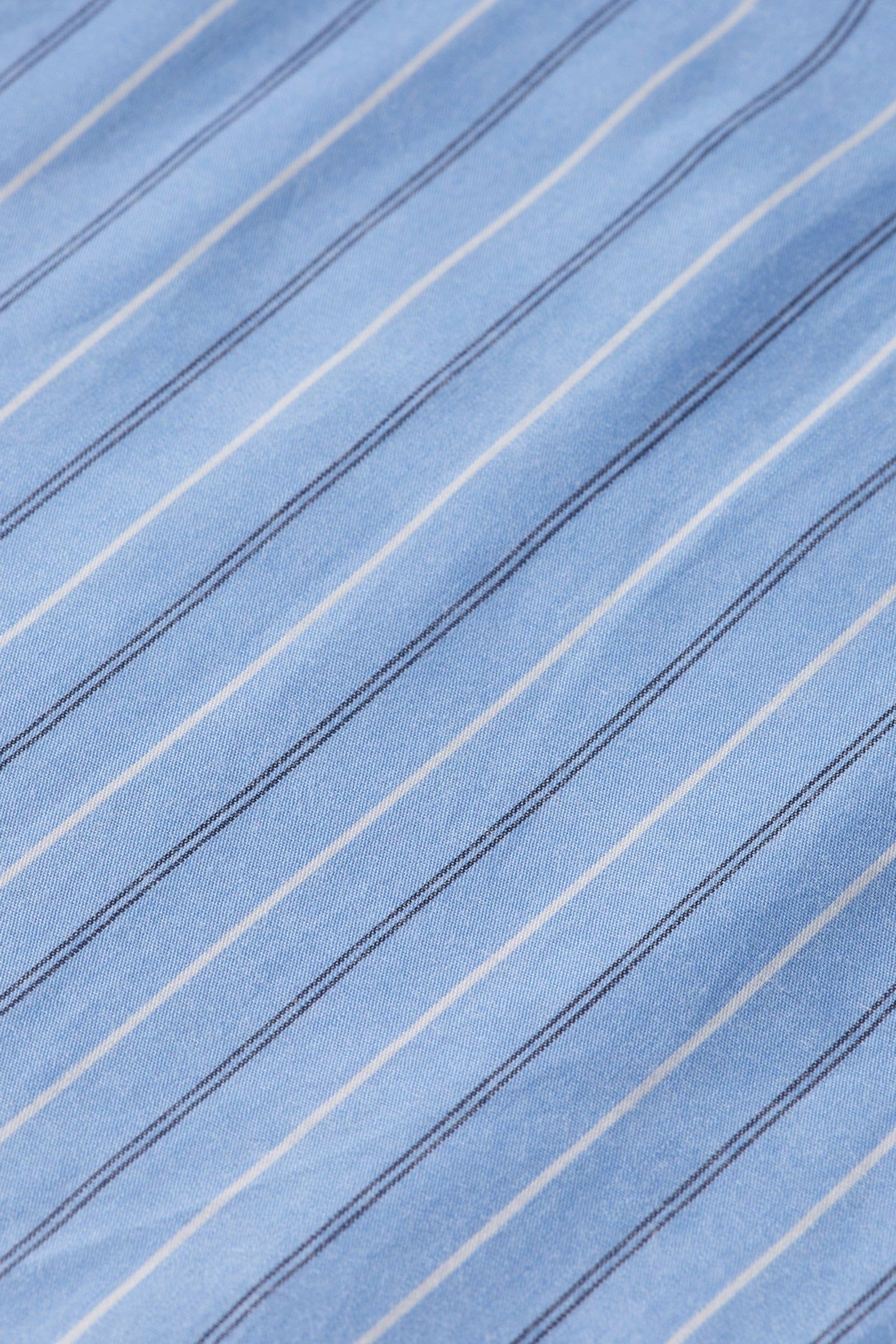MINI POPLIN WRAP DRESS MYSTIC BLUE STRIPE 8