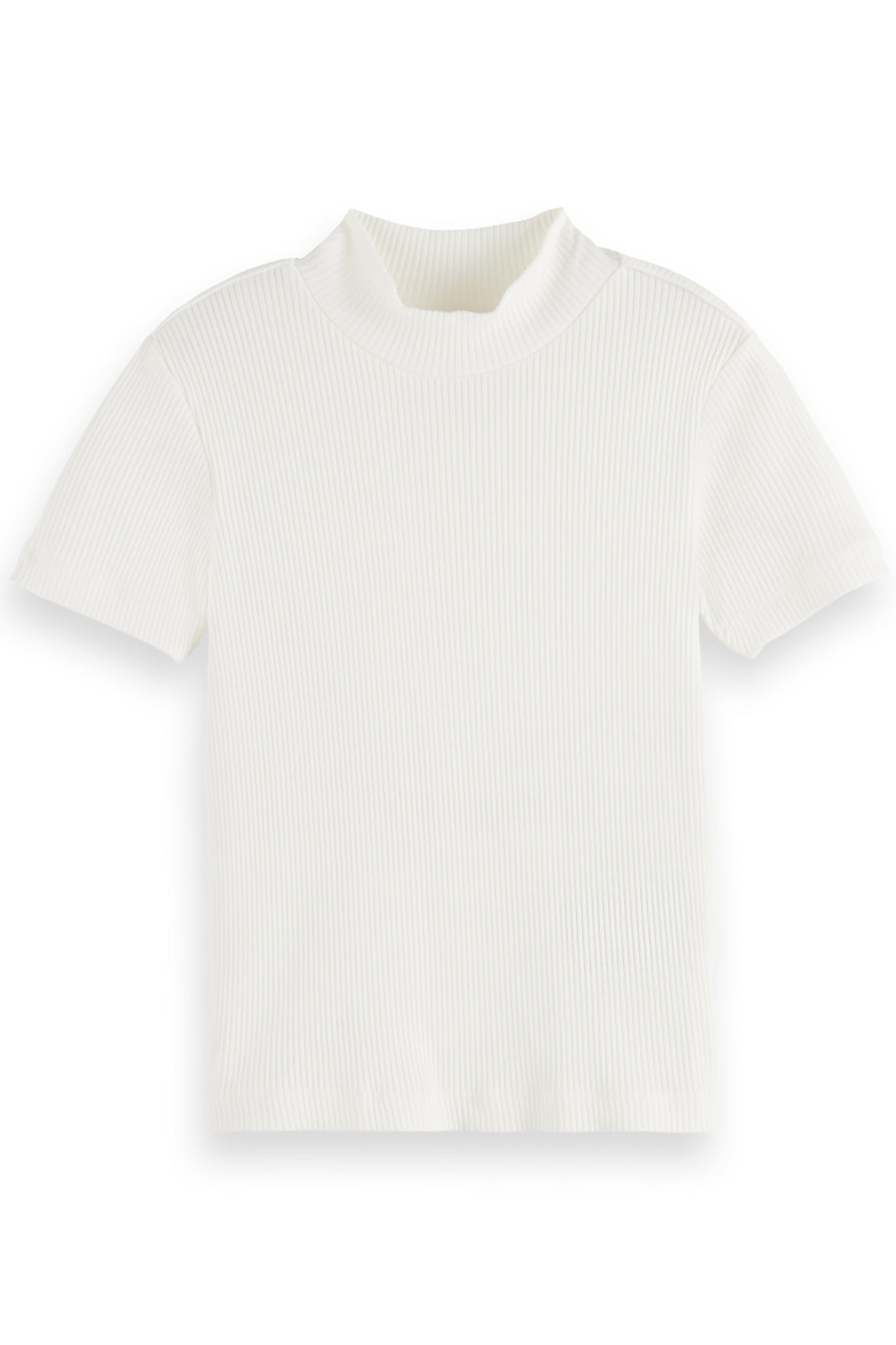 GIRL SLIM-FIT MOCK NECK T-SHIRT SWAN 1