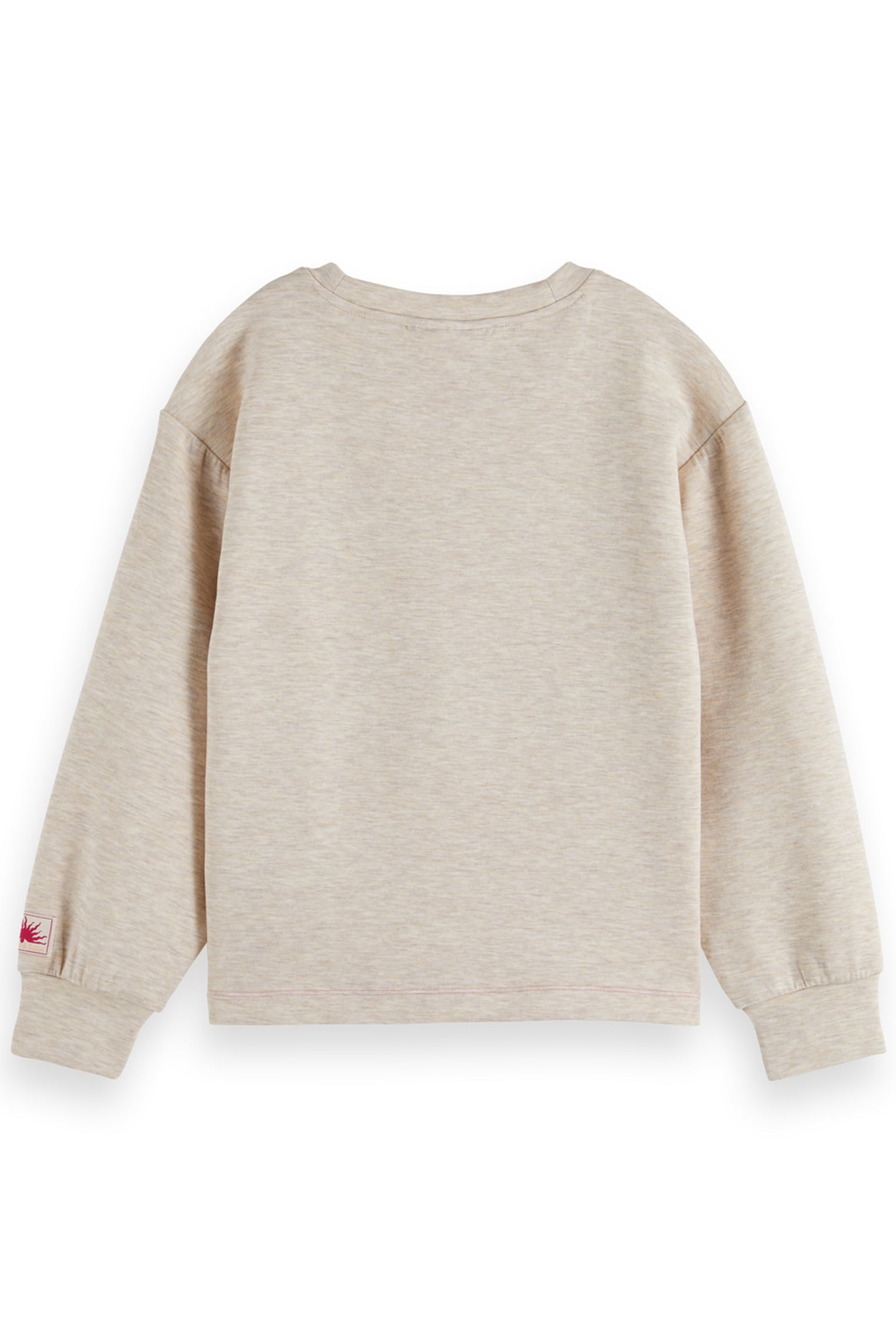 GIRL REGULAR-FIT MODAL CREWNECK OATMEAL MELANGE 2