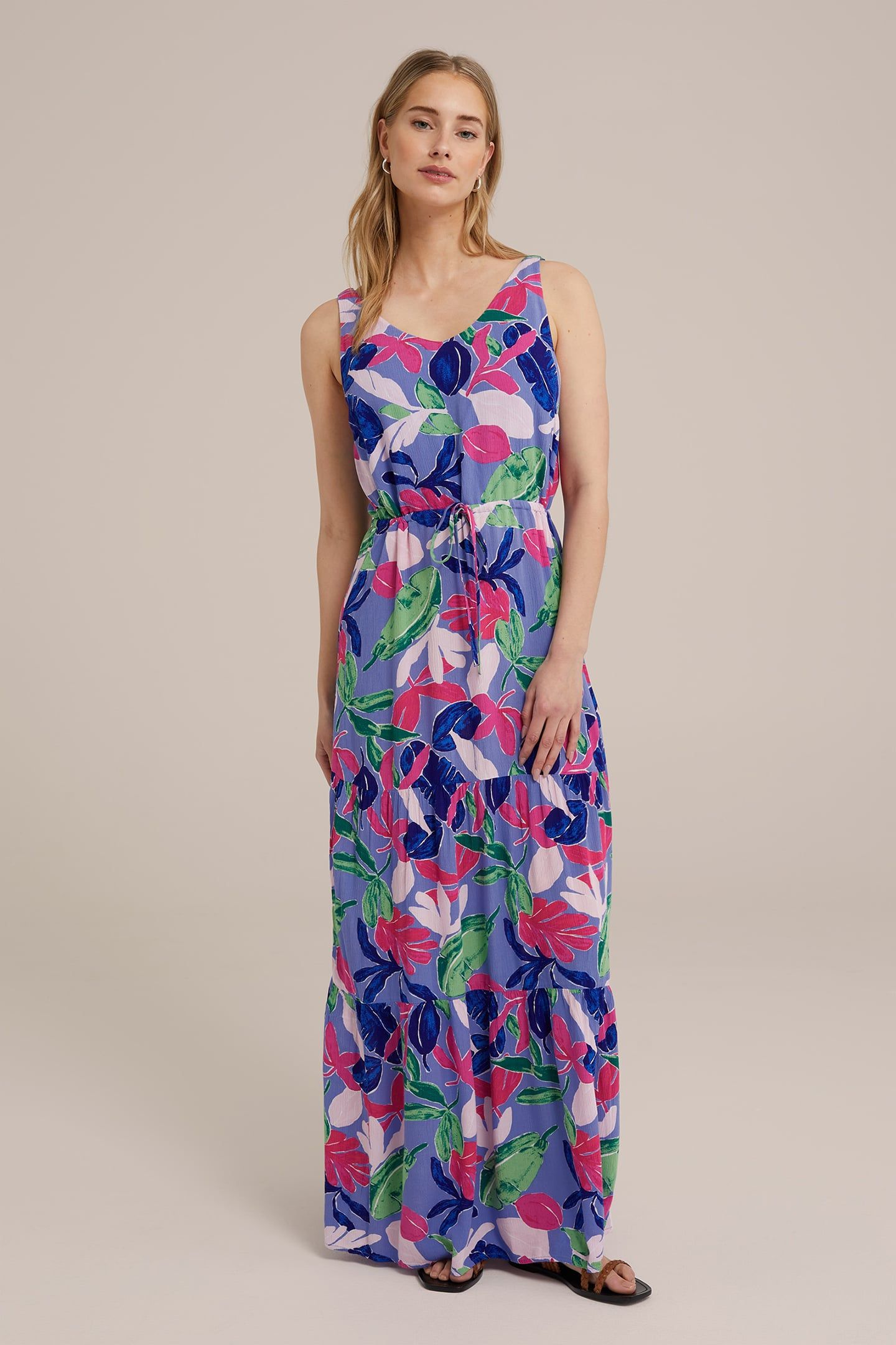 DRESS MAXI LENGTH MULTI-COLOURED 1
