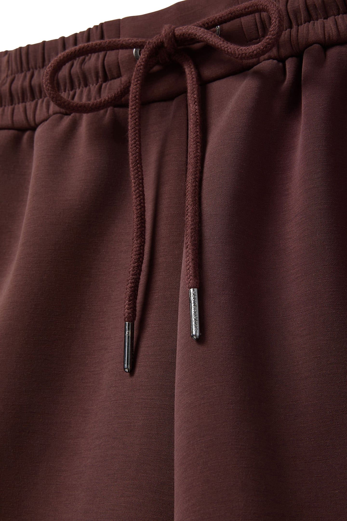 CURVED HEM DRAWSTRING SHORTS PUCE 3