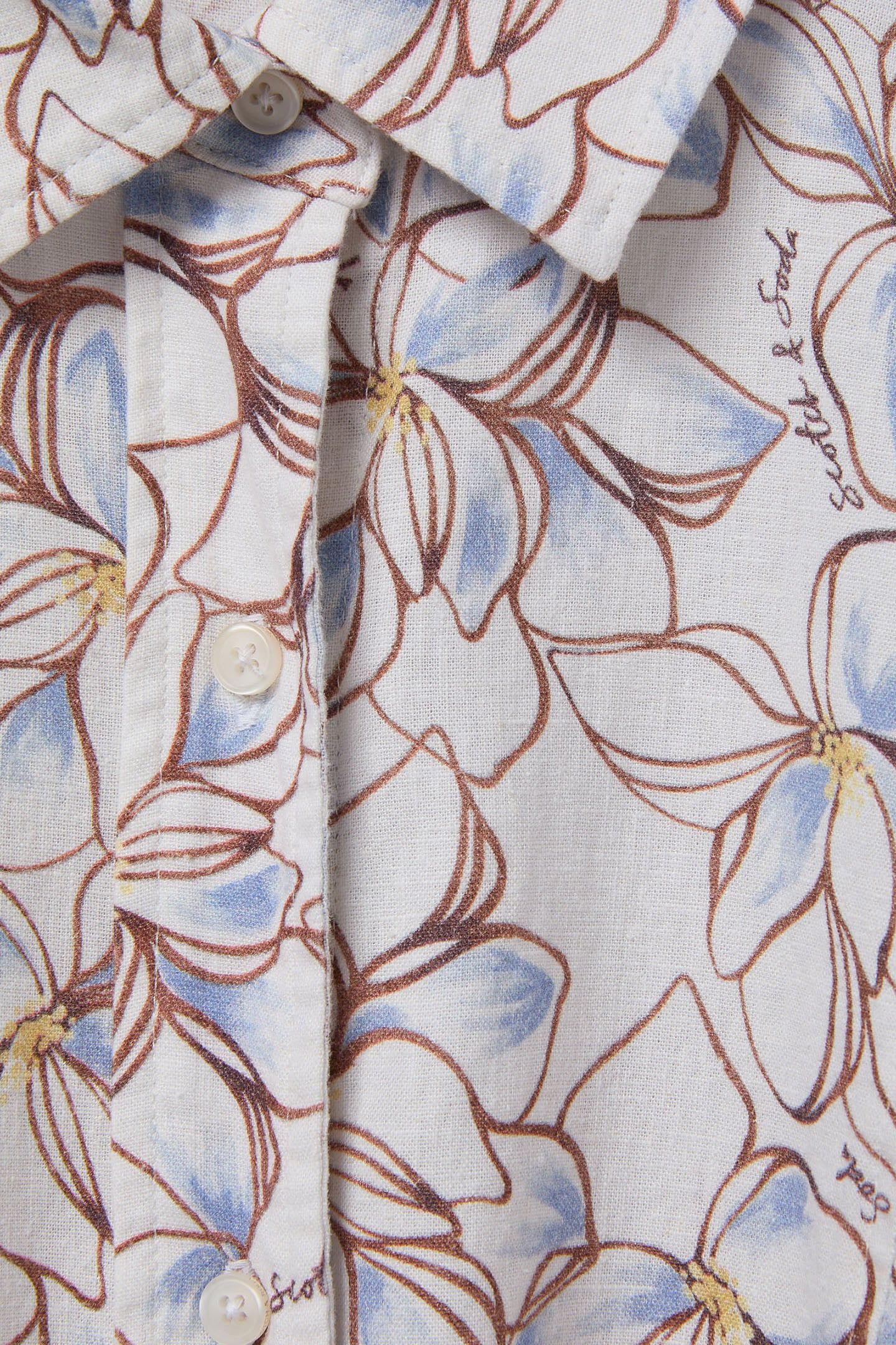 MINI SHIRT DRESS SUMMER SKETCHED FLORAL 6