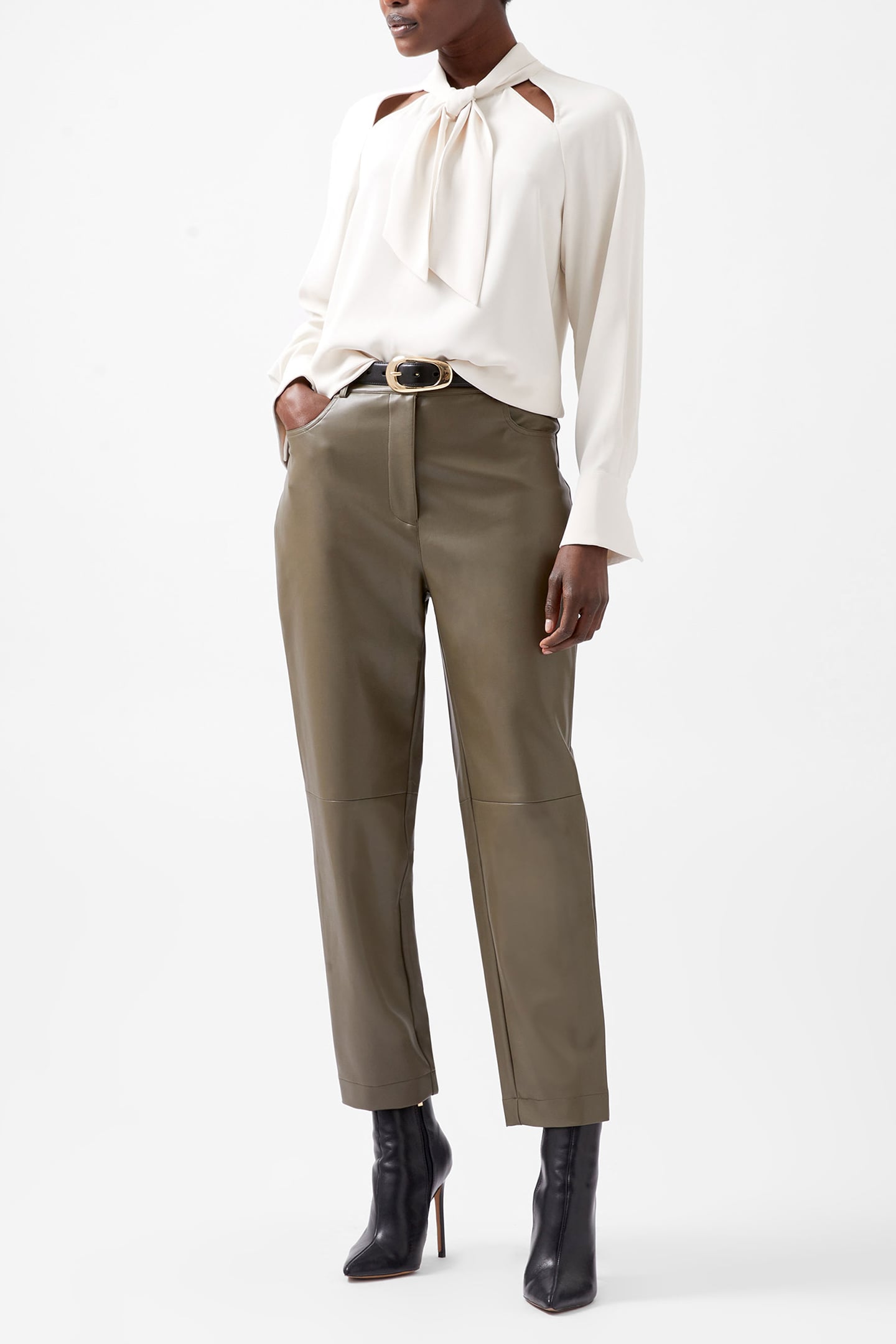 CARMEN CREPE TIE BLOUSE CLASSIC CREAM 2
