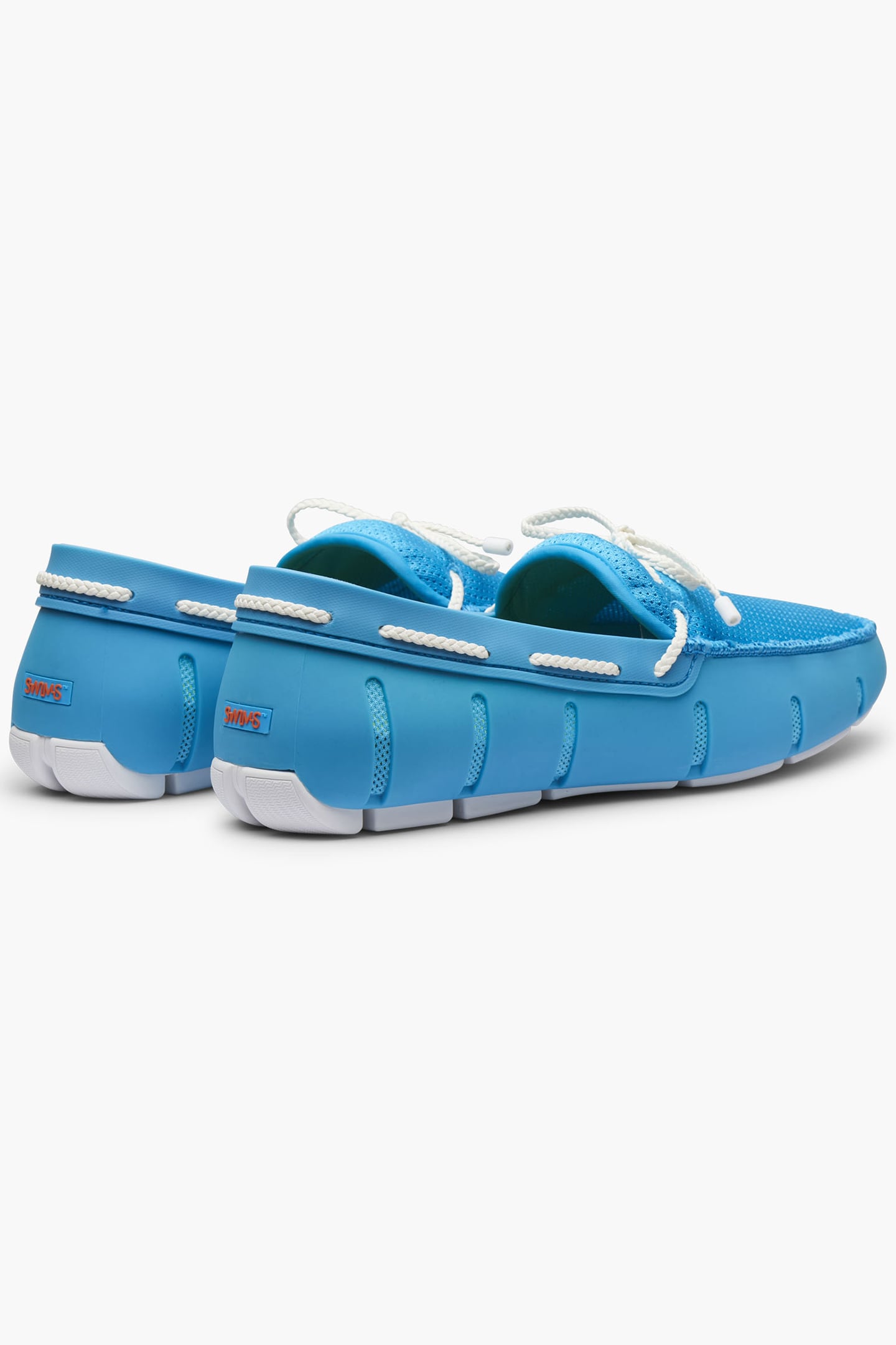 BRAIDED LACE LOAFER AQUA/WHITE 4