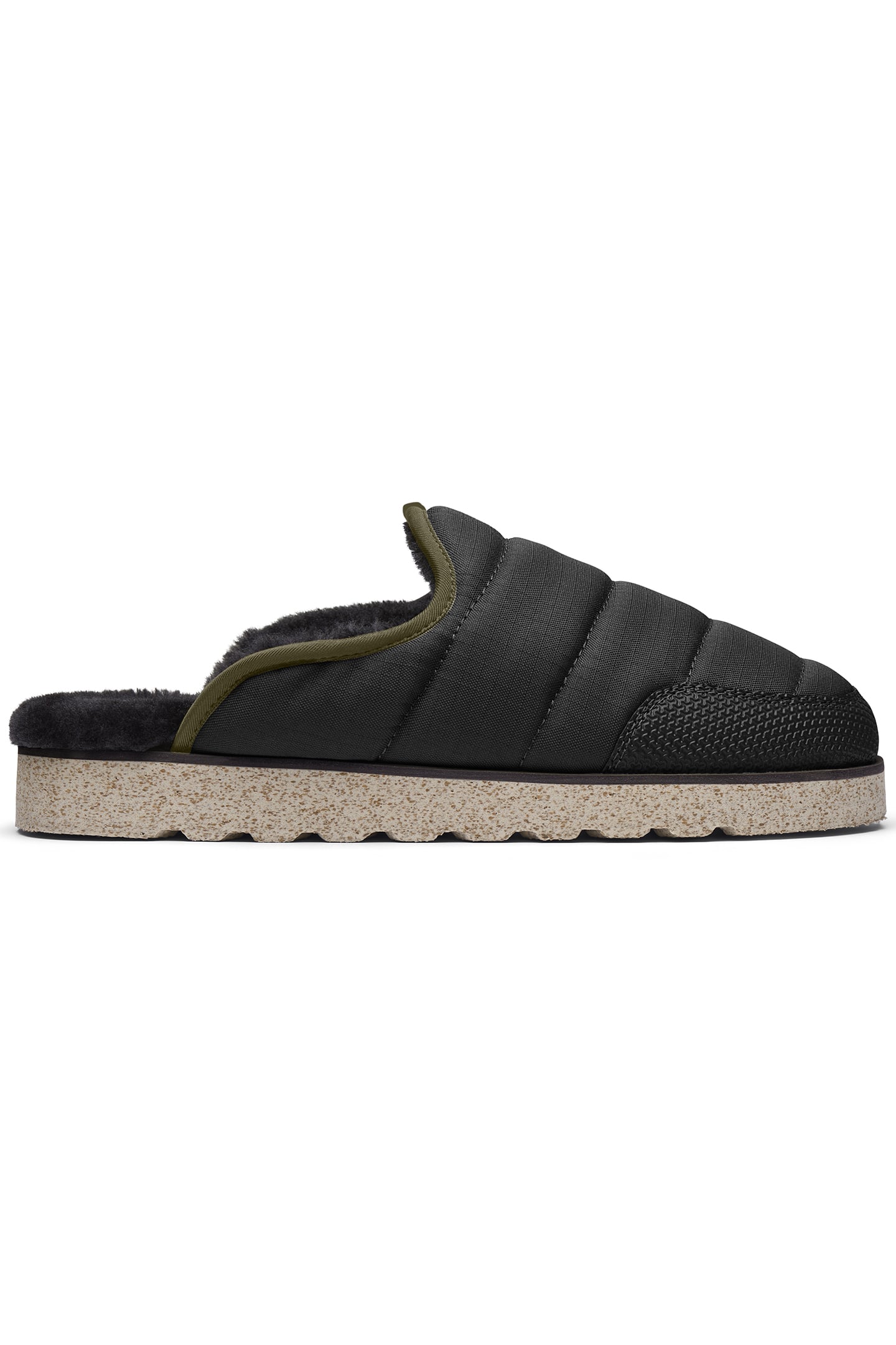 INDOOR SLIPPER BLACK/OLIVE 1