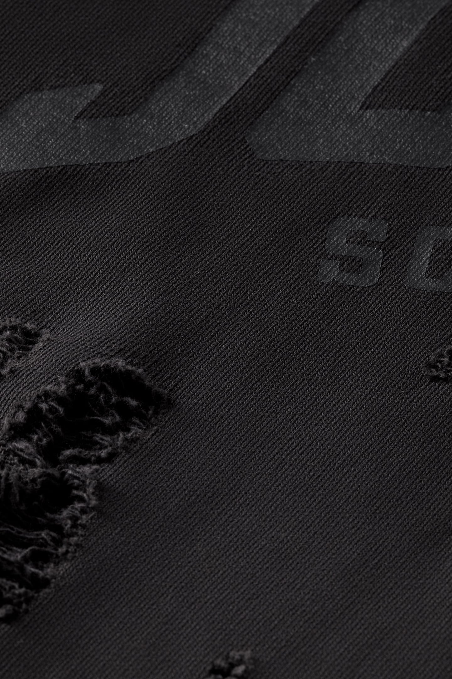 SPRAYED HOODIE WITH DESTROYED DETAILS EVENING BLACK 3
