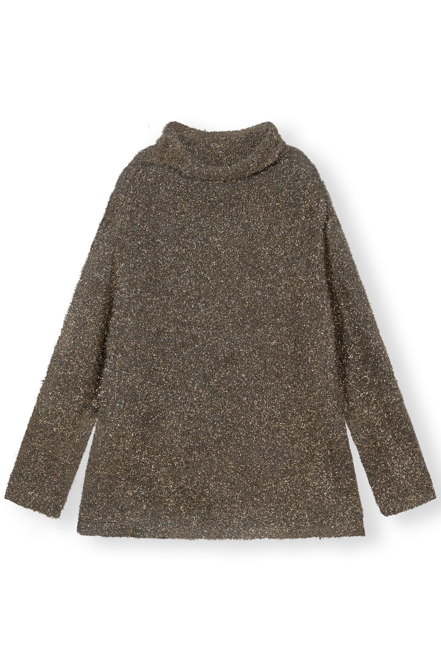 OVERSIZED TURTLENECK SWEATER LUREX GOLD 3