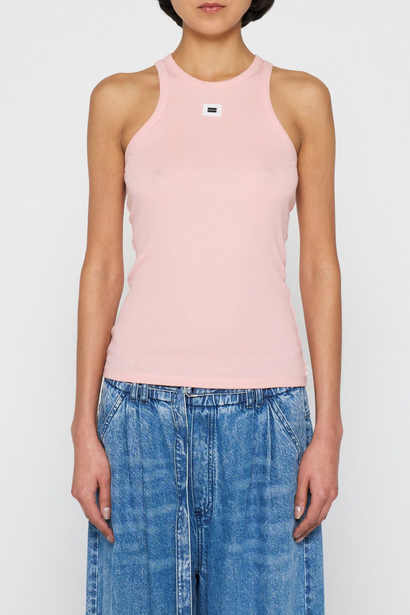 TANK TOP RIB DUSTY PEACH 1