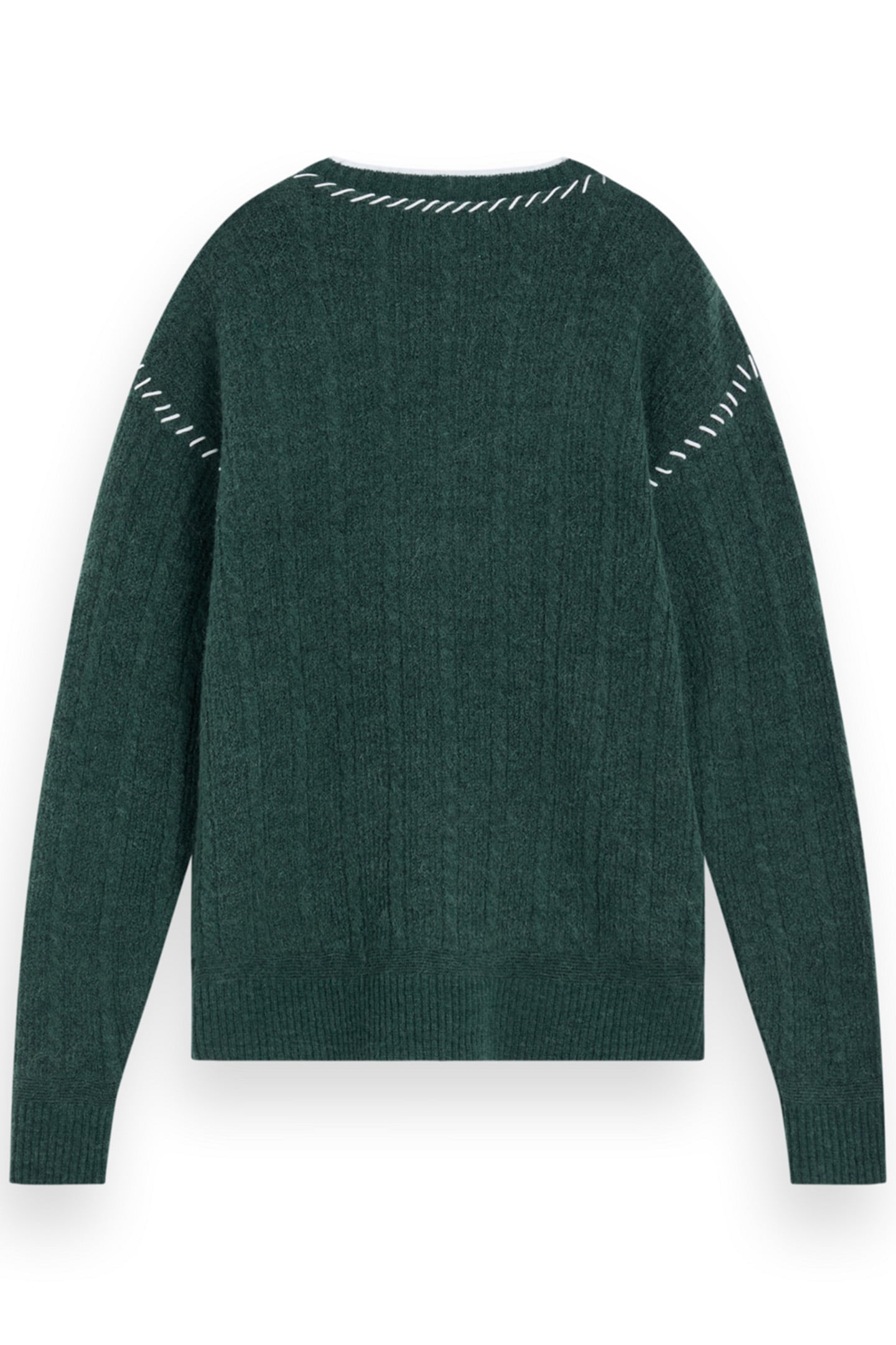 ALPACA DROPPED SHOULDER CARDIGAN PINE GREEN 5