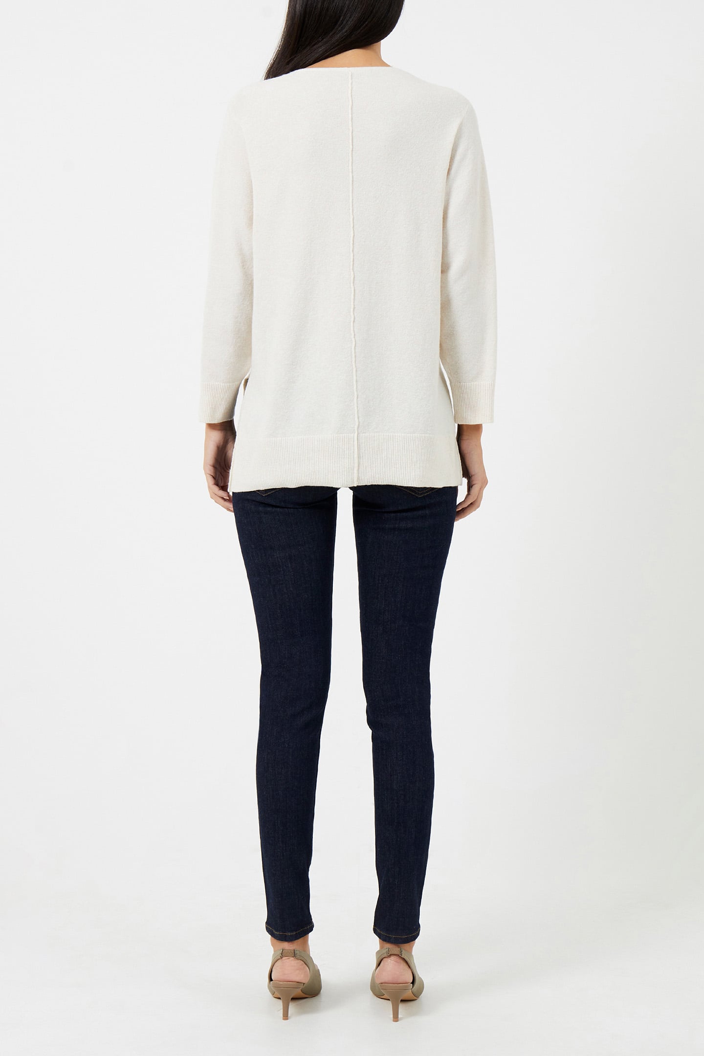 EBBA VHARI SUST V NK JUMPER OATMEAL MEL 2