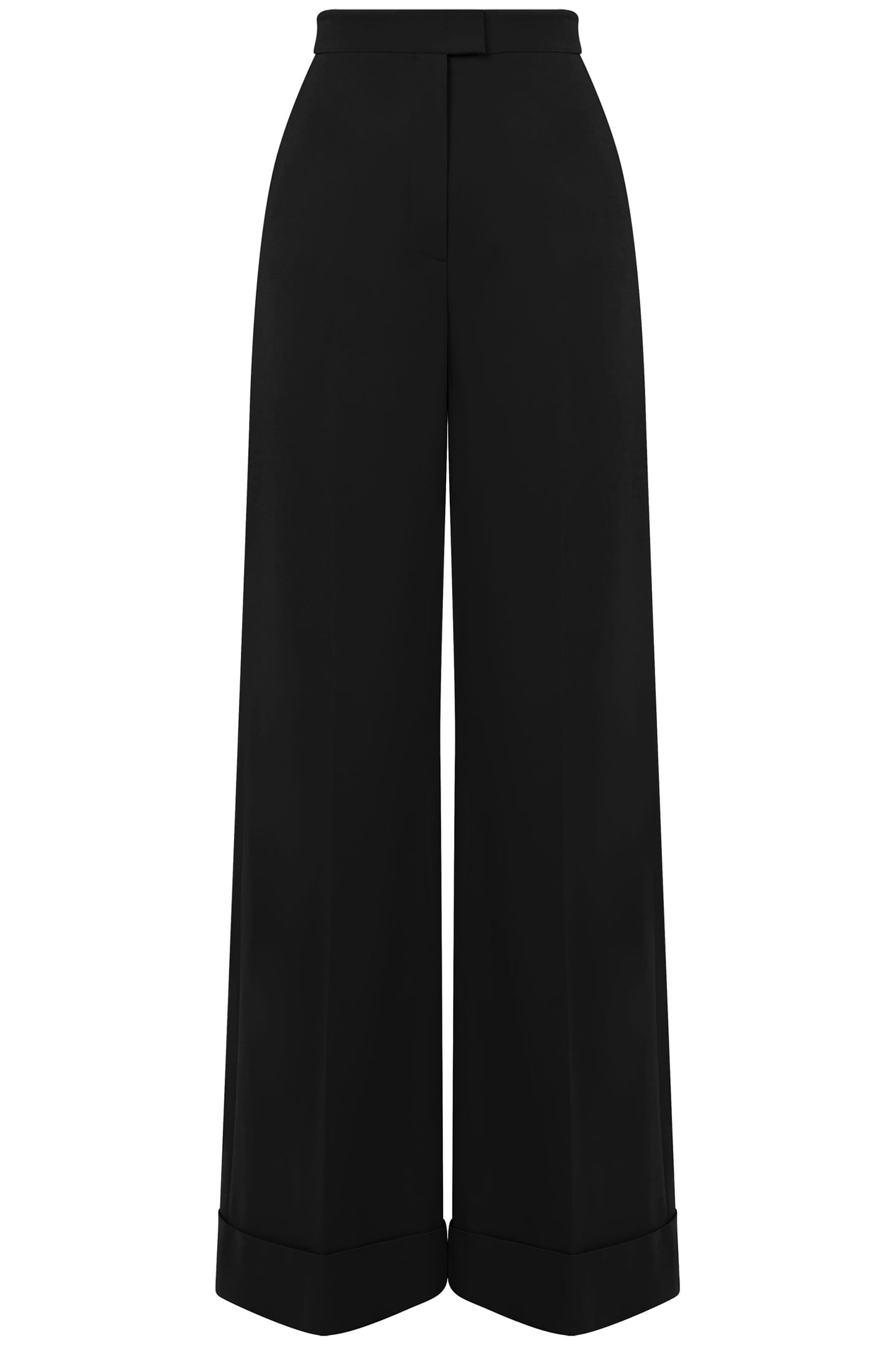 PALAZZO TROUSERS IN STRETCH GABARDINE BLACK 3