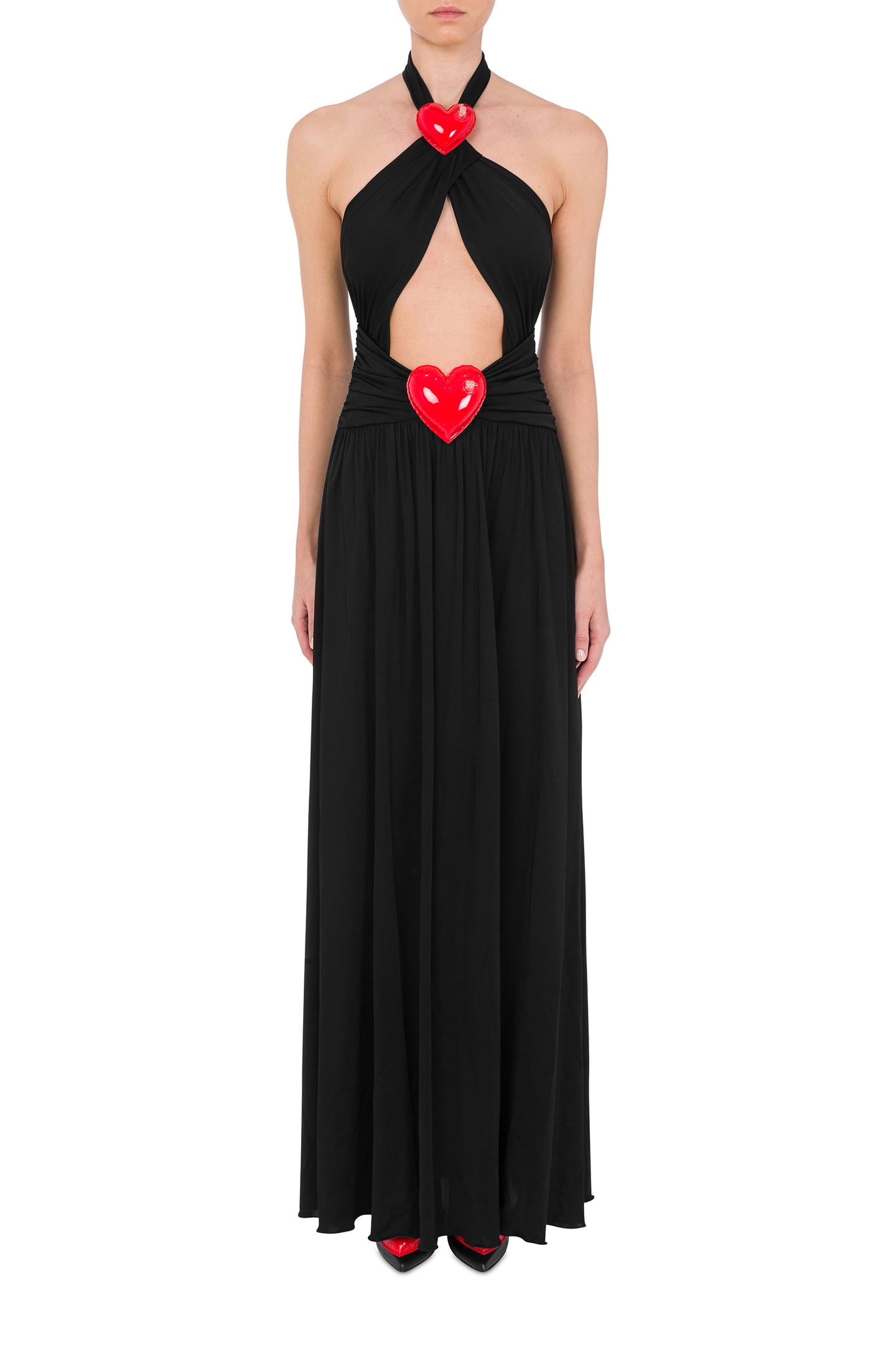 INFLATABLE HEARTS ORGANZINE DRESS BLACK 1