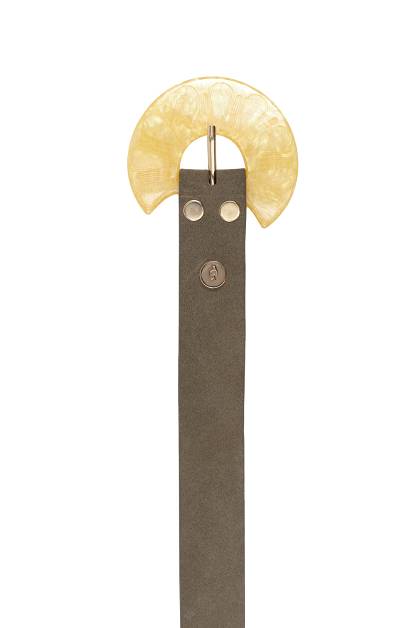 AMOR - KHAKI BELT IN CERTIFIED SUEDE LEATHER 2