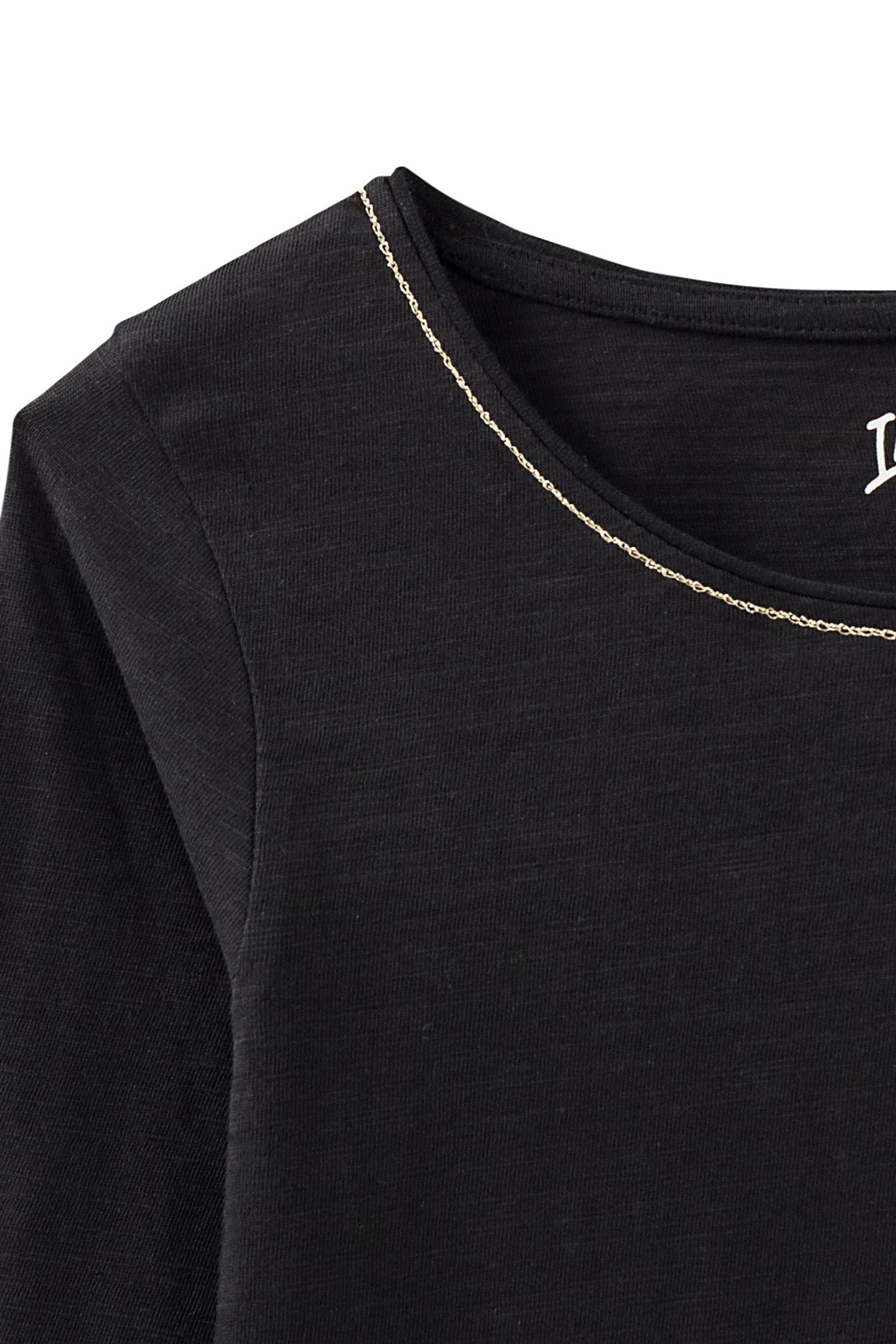 GIRLS’ BLACK ESSENTIALS EMBROIDERED IKKS T.SHIRT 3