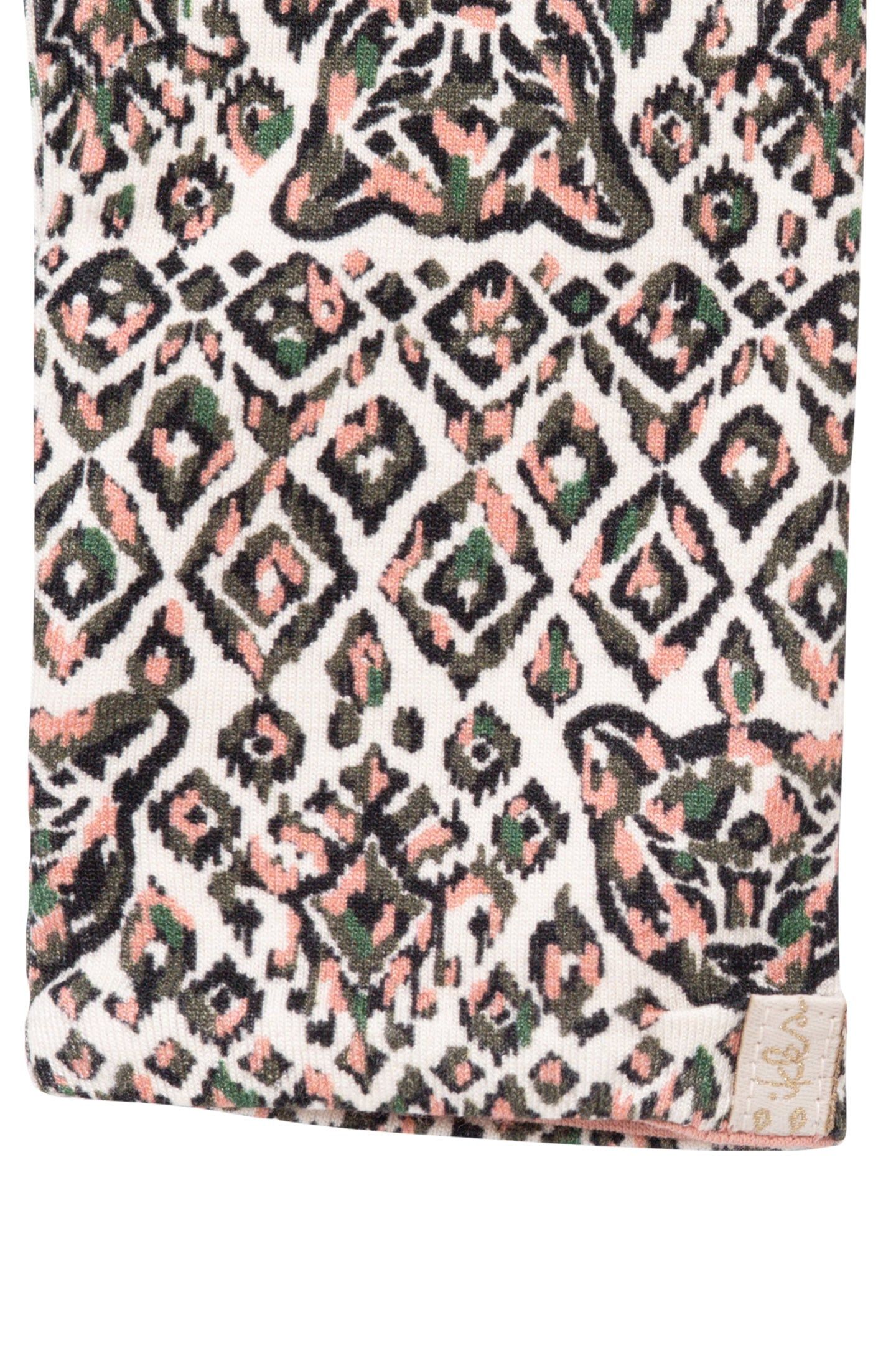 REVERSIBLE ETHNIC GRAPHIC AND GREEN BABY GIRL LEGGINGS 7