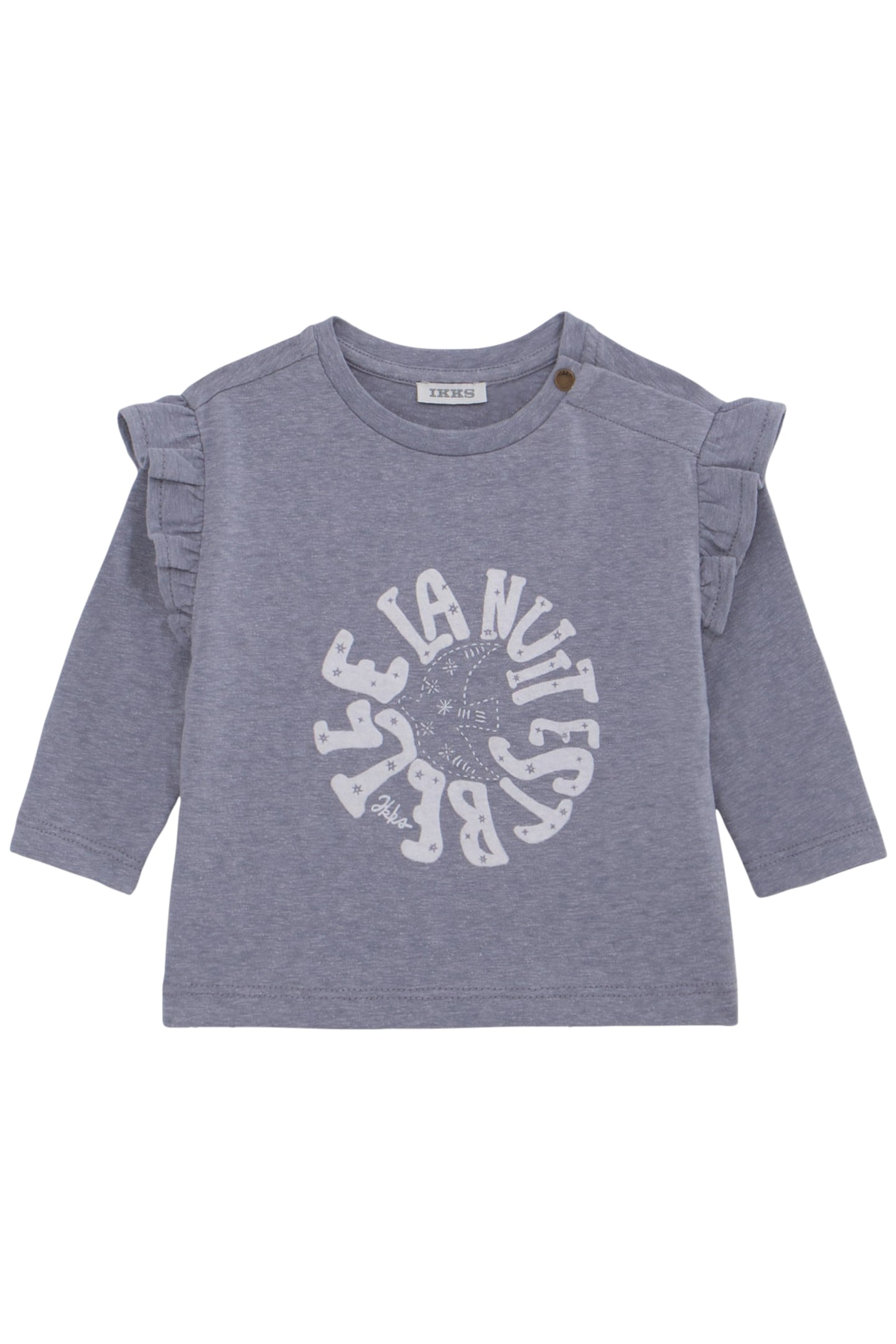 BLUE T-SHIRT FLOCKED WITH BABY GIRL MESSAGE 1