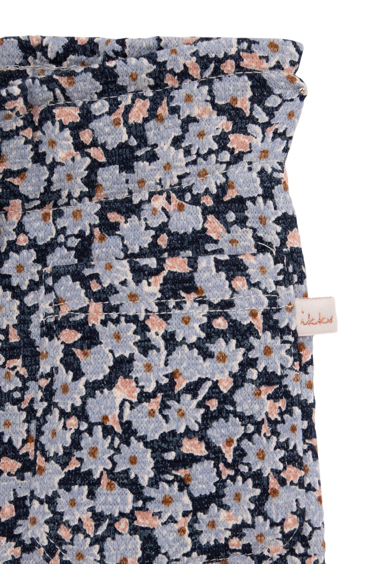 ORGANIC COTTON NAVY PANTS LAVENDER FLOWERS BABY GIRL 4