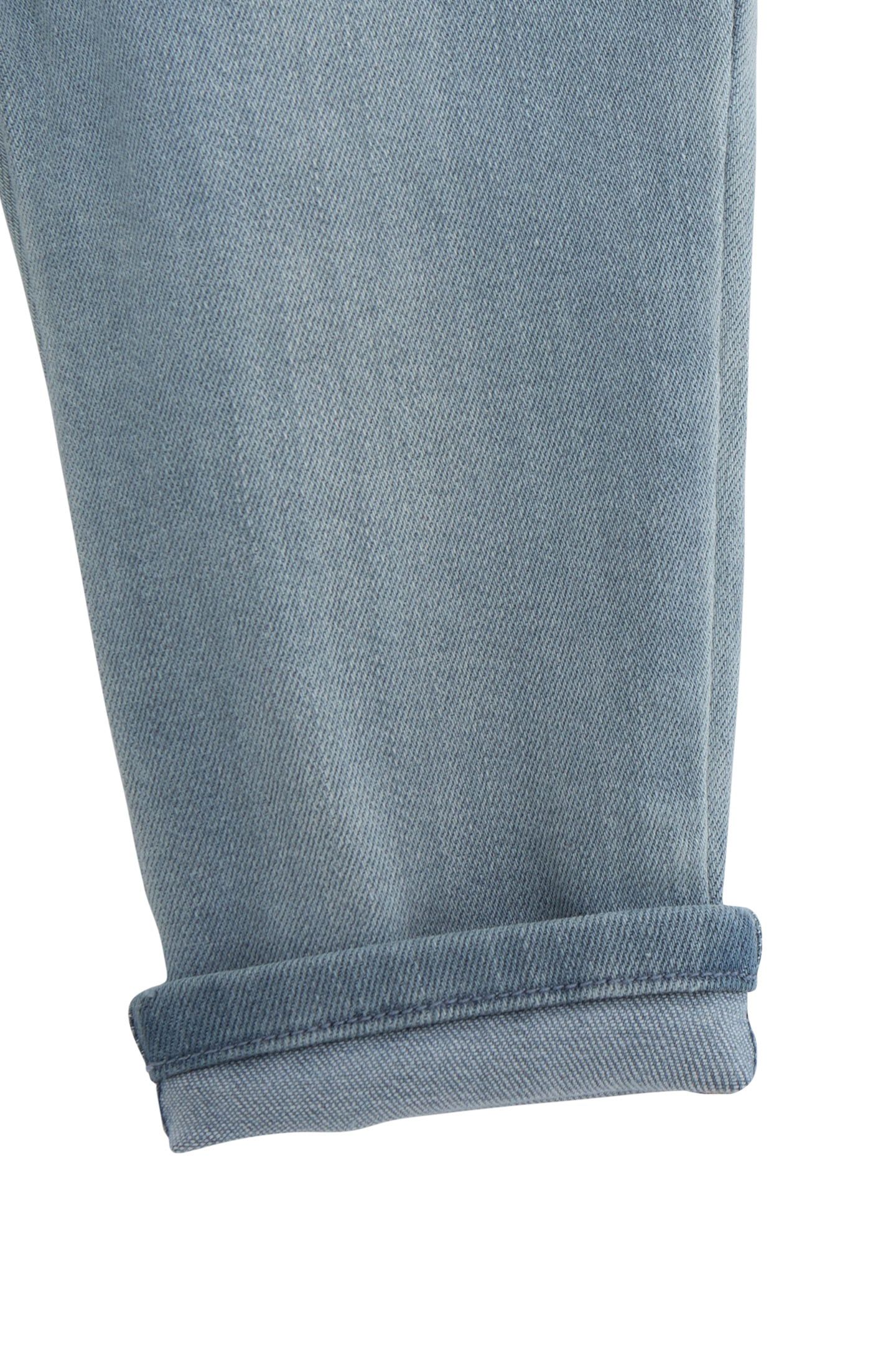 BABY BOY BLUE WASHED JEANS WITH RIBBED WAISTBAND 4