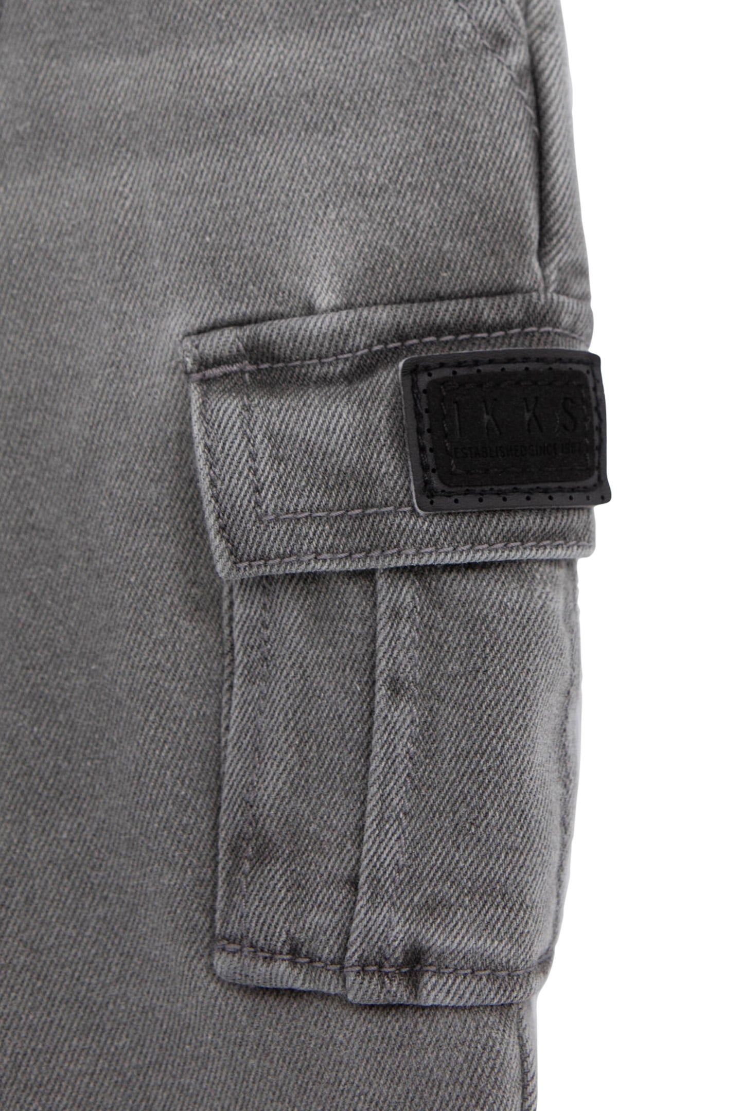 BATTLE GREY ELASTIC WAIST JEANS BABY BOY 6