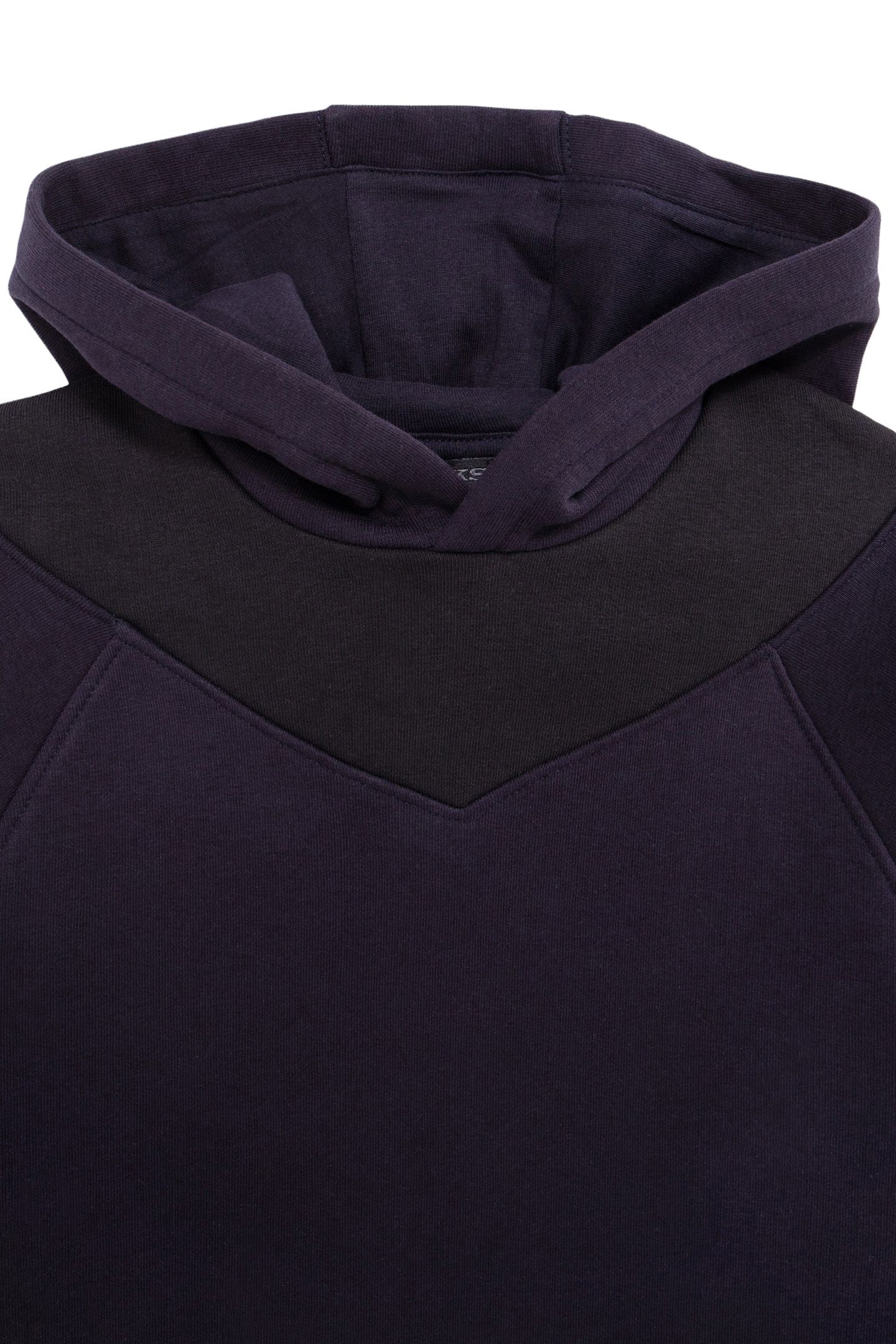 GIRL'S NAVY ORGANIC COTTON BLACK CUT-OUT SWEATSHIRT DRESS 3