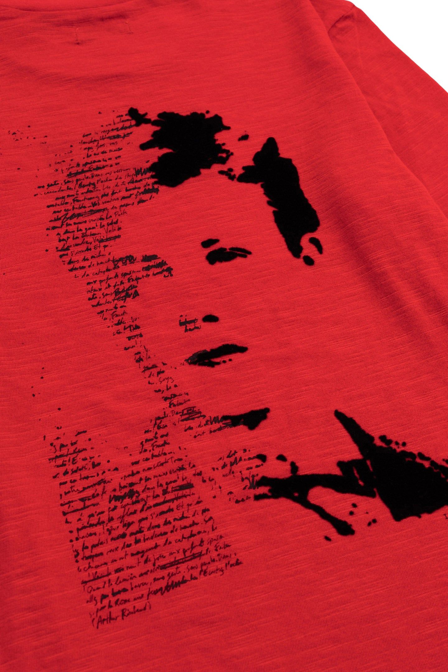 BOY'S RED ORGANIC COTTON T-SHIRT WITH EMBROIDERY AND FACE 4