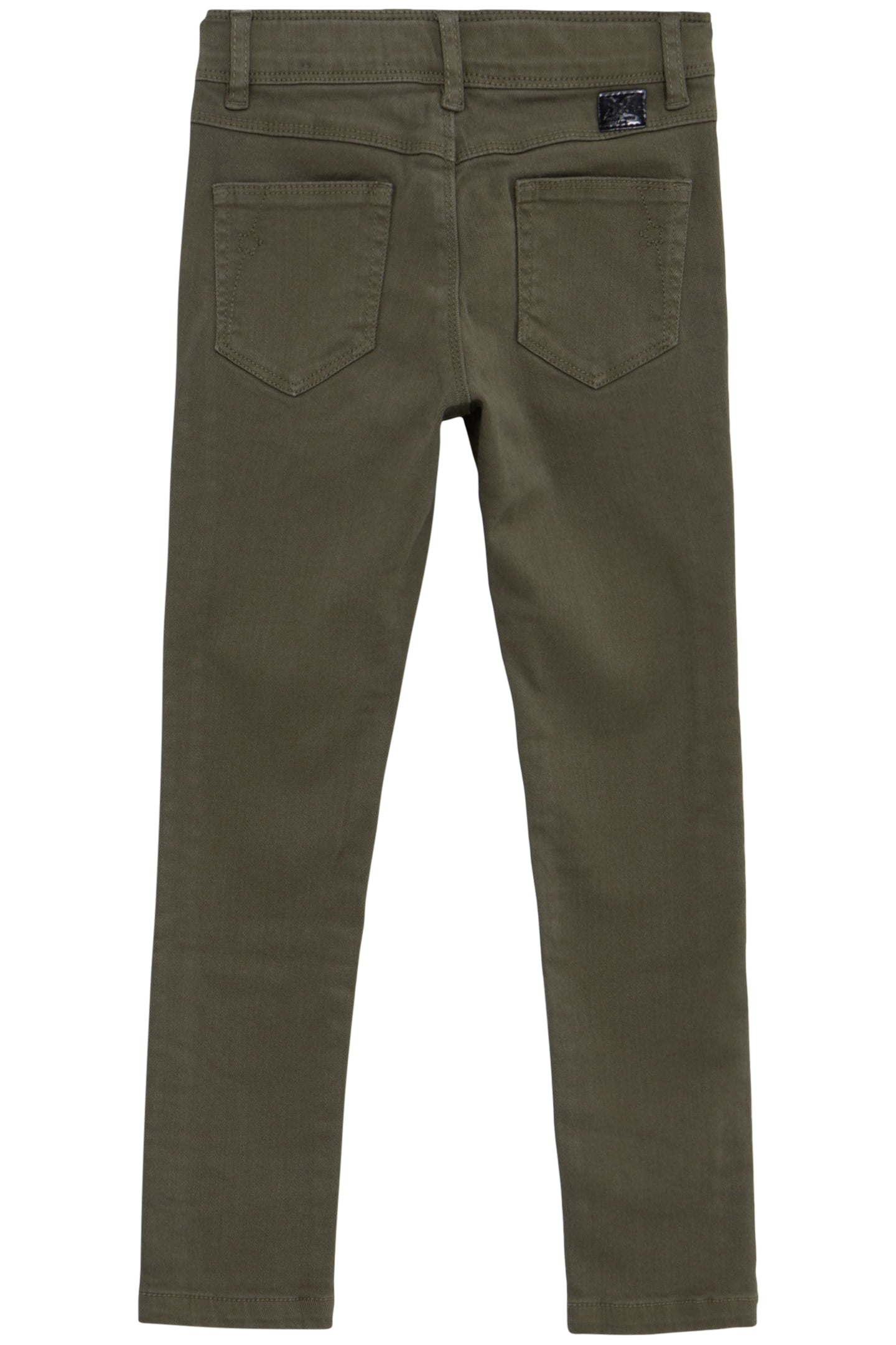 GIRL'S UPCYCLED SLIM KHAKI JEWEL-BRAIDED JEANS 2