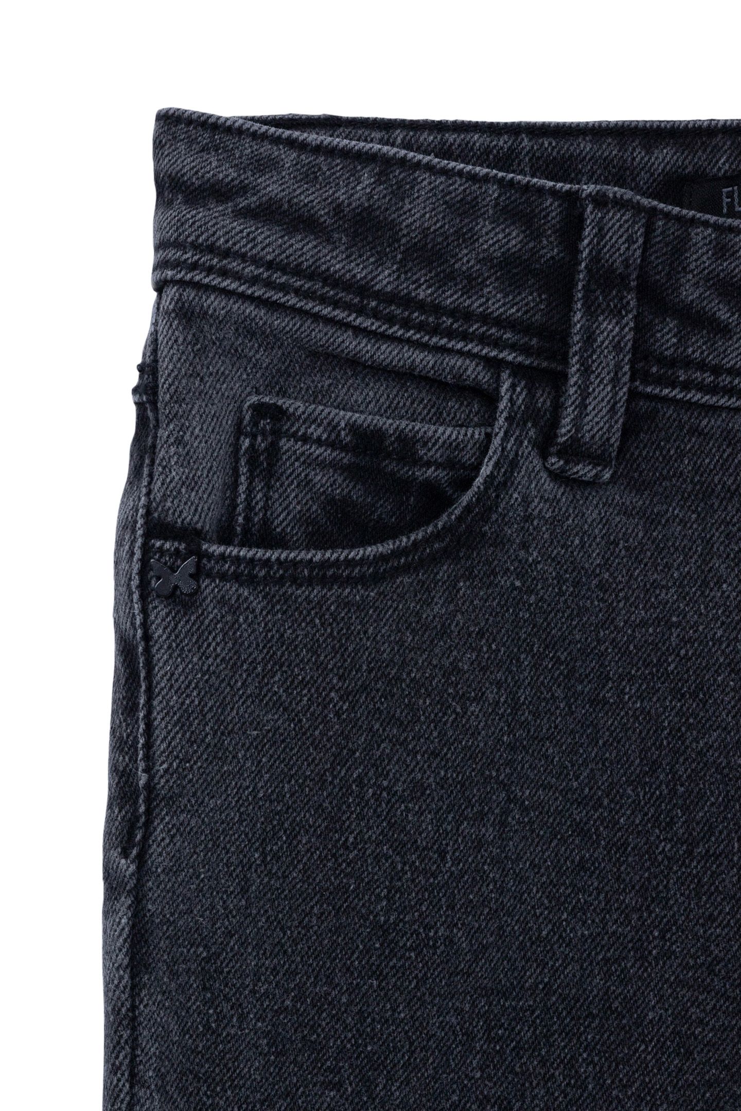 GIRLS' DARK GREY FLARE JEANS 6