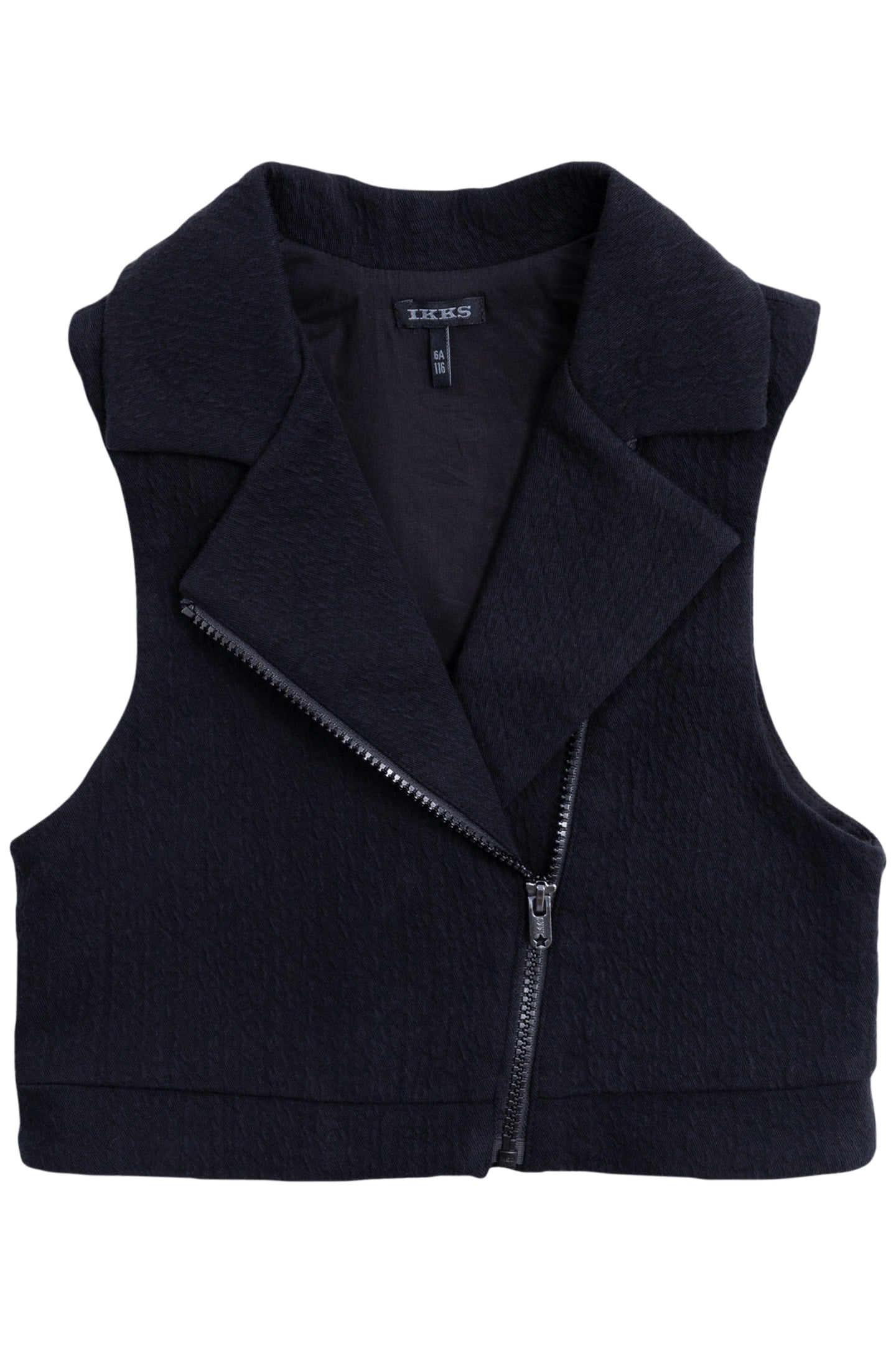 GIRL'S 2-IN-1 NAVY PLAID DRESS AND BIKER VEST 4