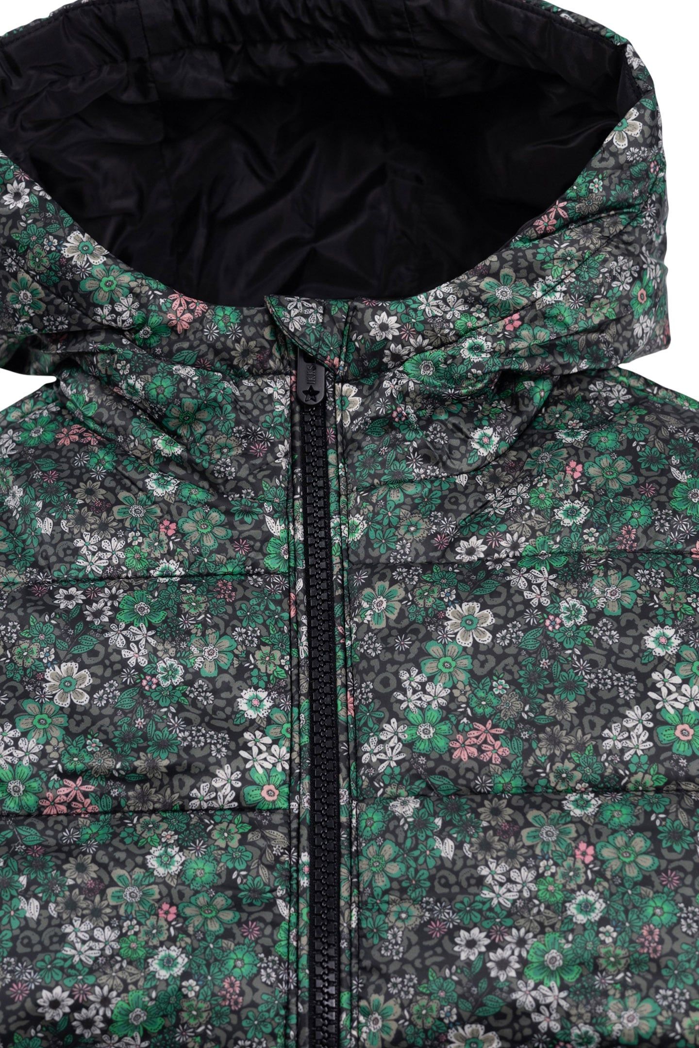GIRL'S LEO-PRINT KHAKI PADDED JACKET 4