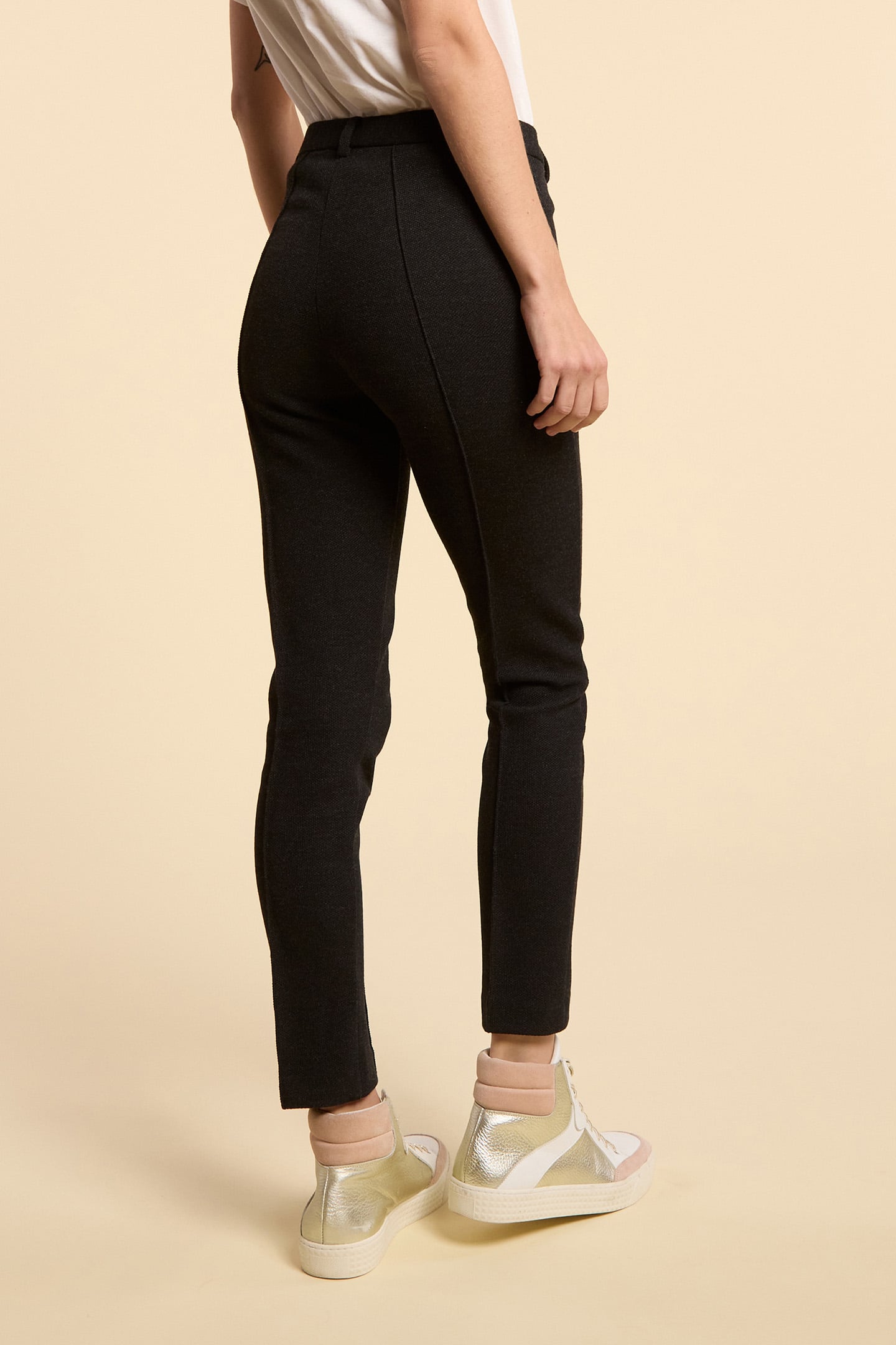 CHARCOAL KNIT SUIT TROUSERS 2