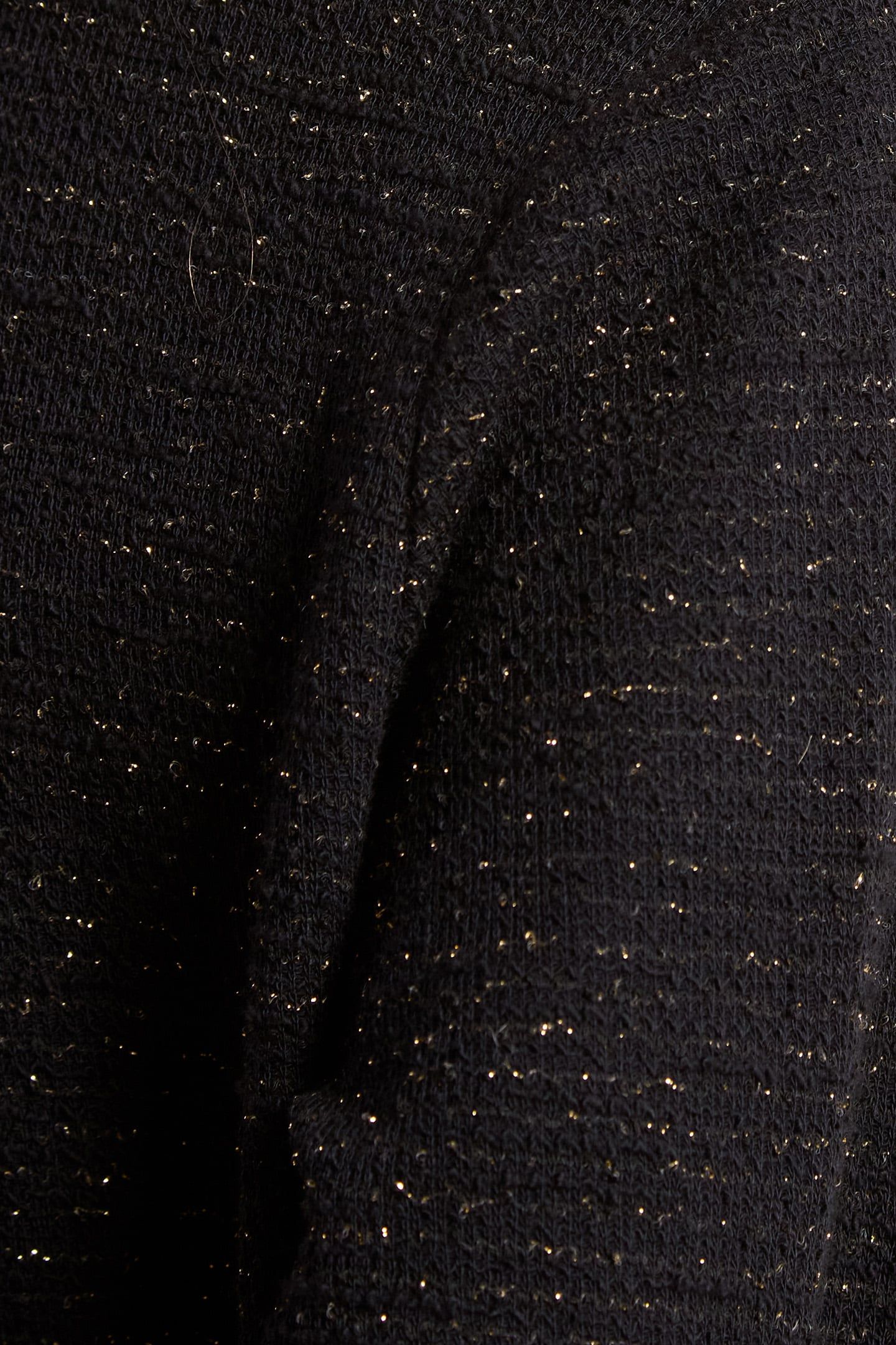 BLACK KNIT DRESS WITH GOLD STRIPES 5